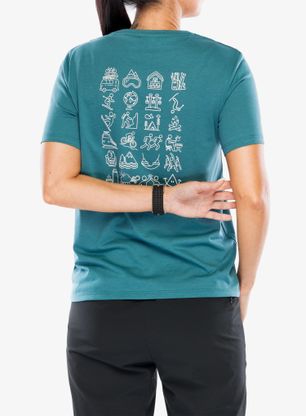 Dámské rychleschnoucí triko Peak Performance Explore Graphic Tee - hydro fresh