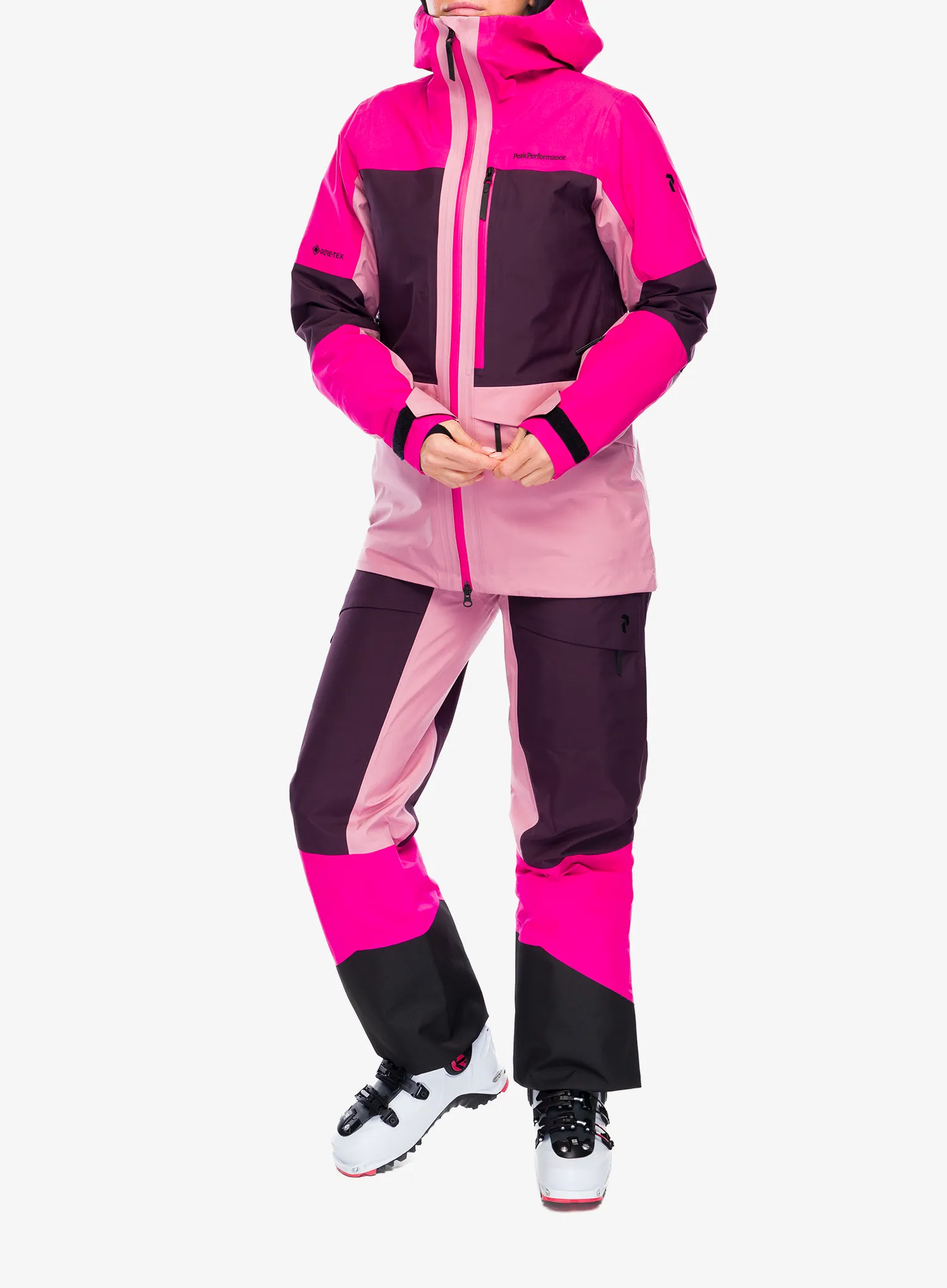 Dámská lyžařská bunda Peak Performance Gravity GORE-TEX 3L Jacket - beetroot/purple/bitter root