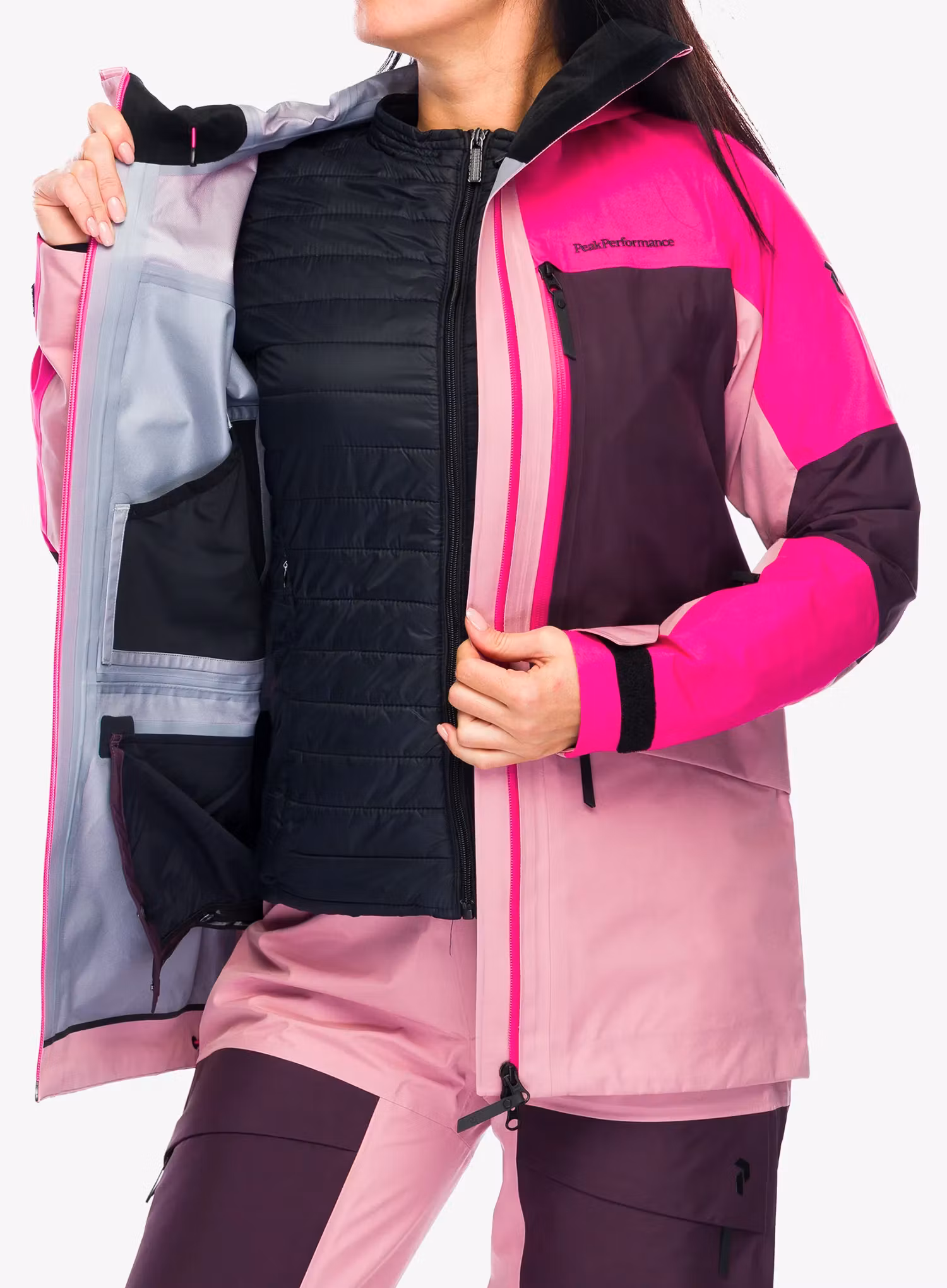 Dámská lyžařská bunda Peak Performance Gravity GORE-TEX 3L Jacket - beetroot/purple/bitter root