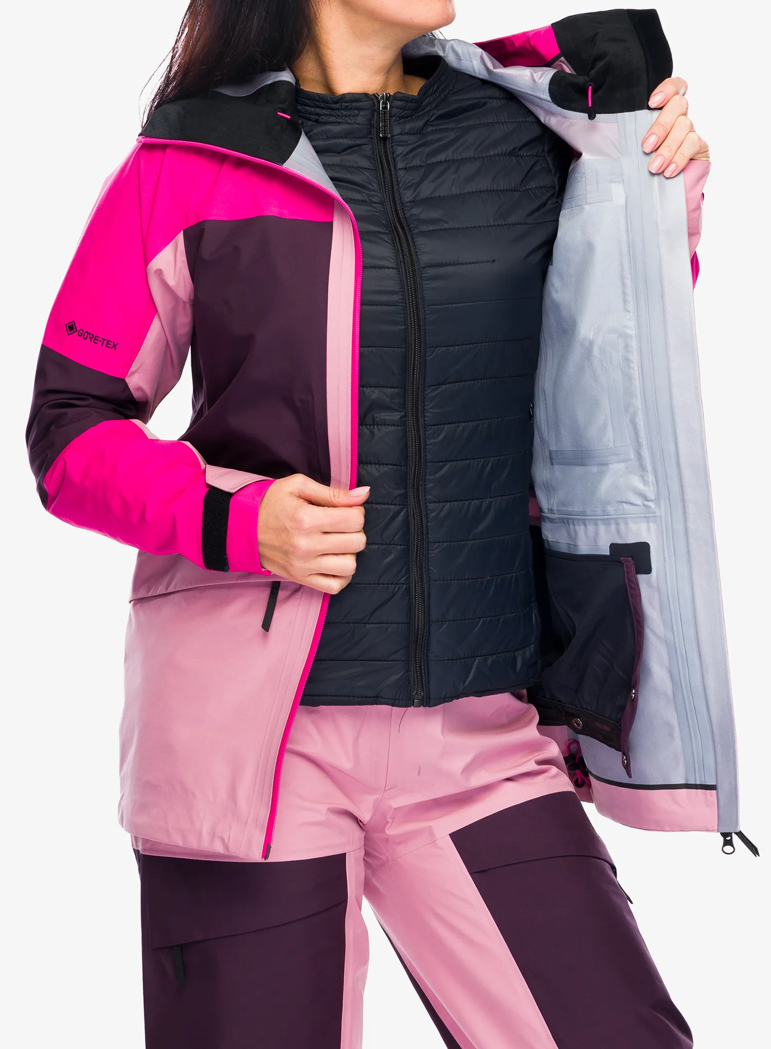 Dámská lyžařská bunda Peak Performance Gravity GORE-TEX 3L Jacket - beetroot/purple/bitter root