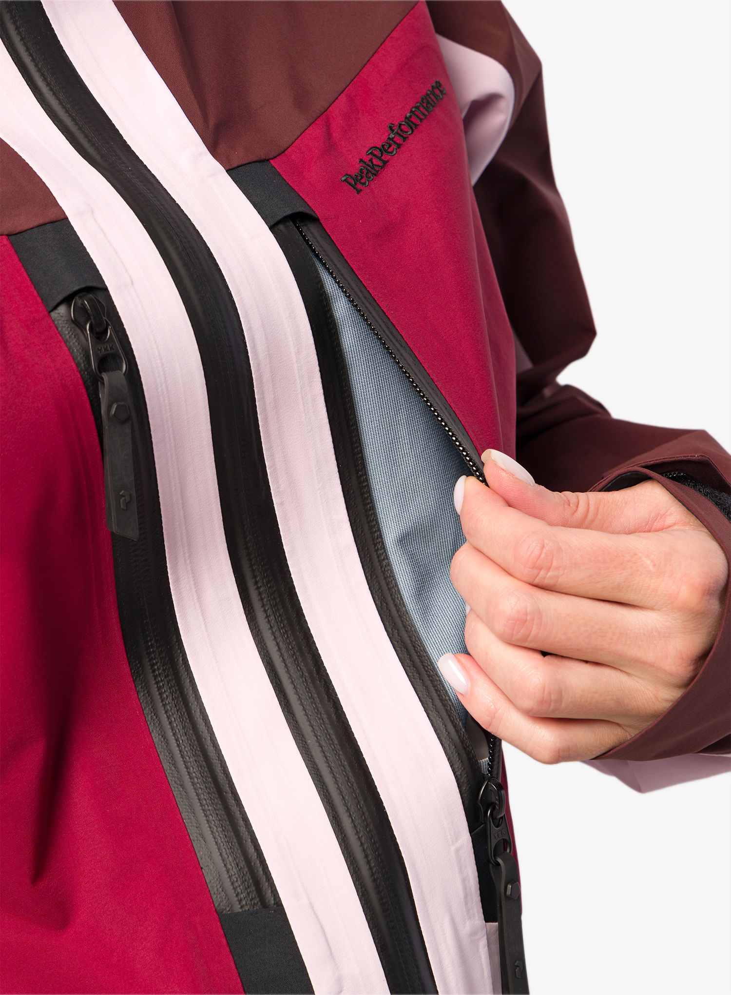 Dámská bunda Peak Performance Gravity GORE-TEX 3L Jacket - blush/sapote