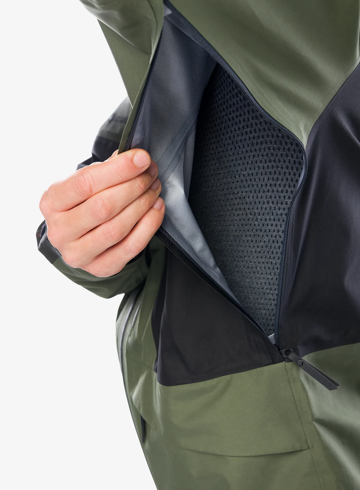 Lyžařská bunda Peak Performance Gravity GORE-TEX 3L Jacket - olive extreme/black/pine