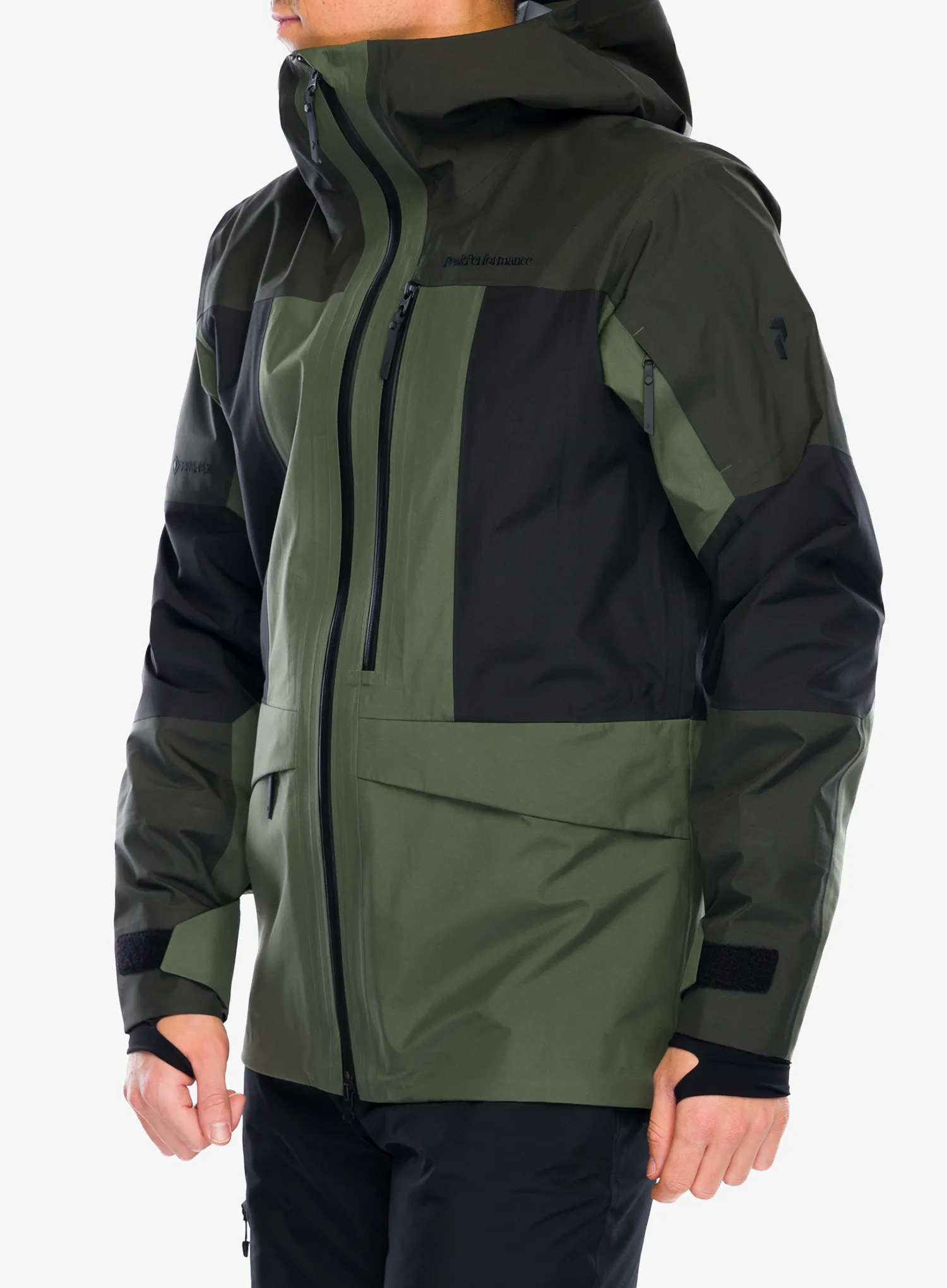Lyžařská bunda Peak Performance Gravity GORE-TEX 3L Jacket - olive extreme/black/pine