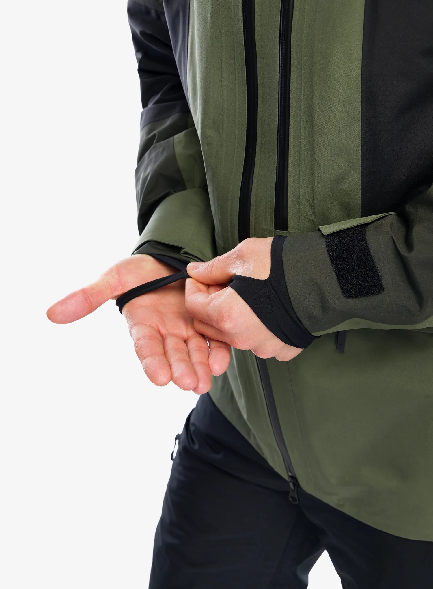 Lyžařská bunda Peak Performance Gravity GORE-TEX 3L Jacket - olive extreme/black/pine