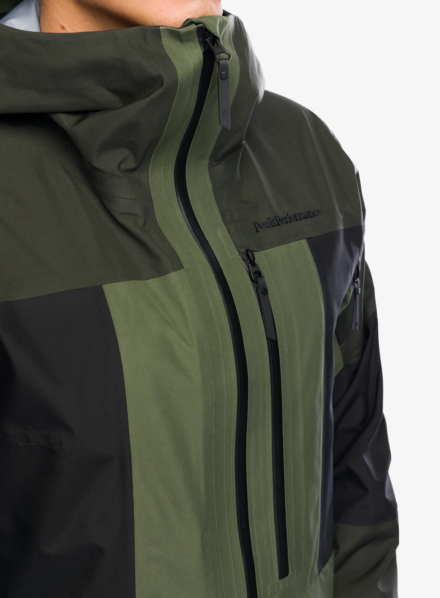 Lyžařská bunda Peak Performance Gravity GORE-TEX 3L Jacket - olive extreme/black/pine
