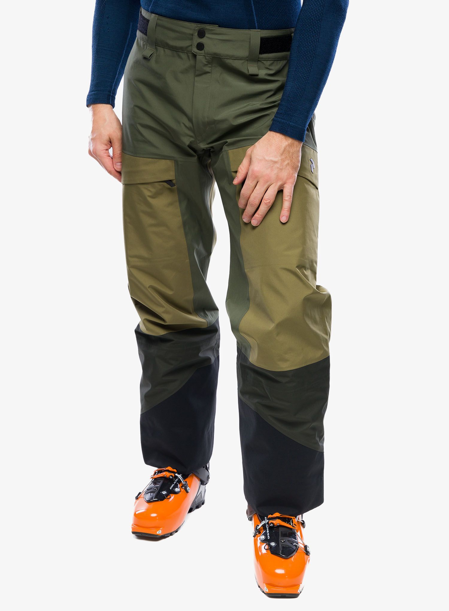 Lyžařské kalhoty Peak Performance Gravity GORE-TEX 3L Pants - pine needle/snap green/olive