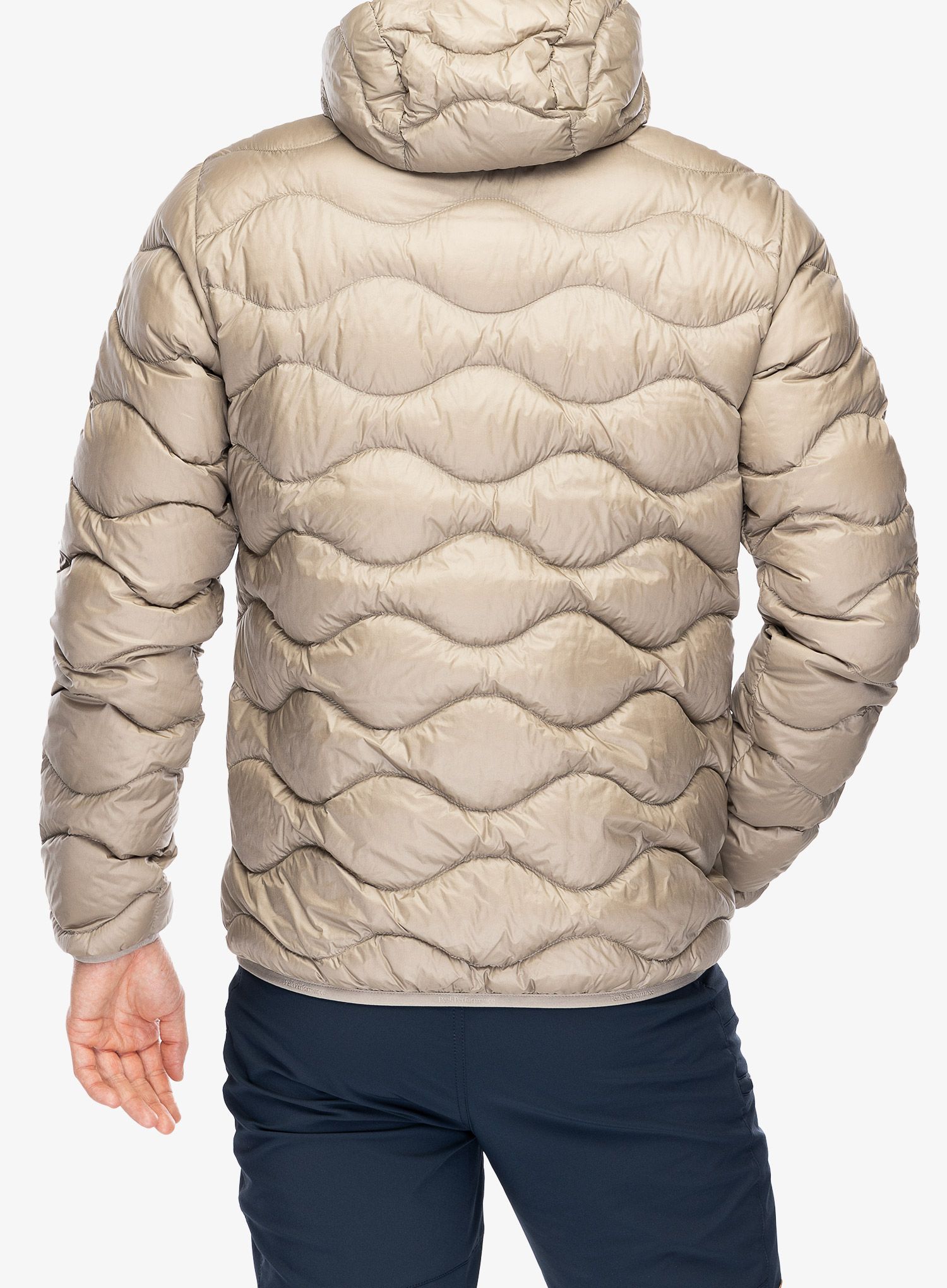 Péřová bunda Peak Performance Helium Down Hood Jacket - avid beige