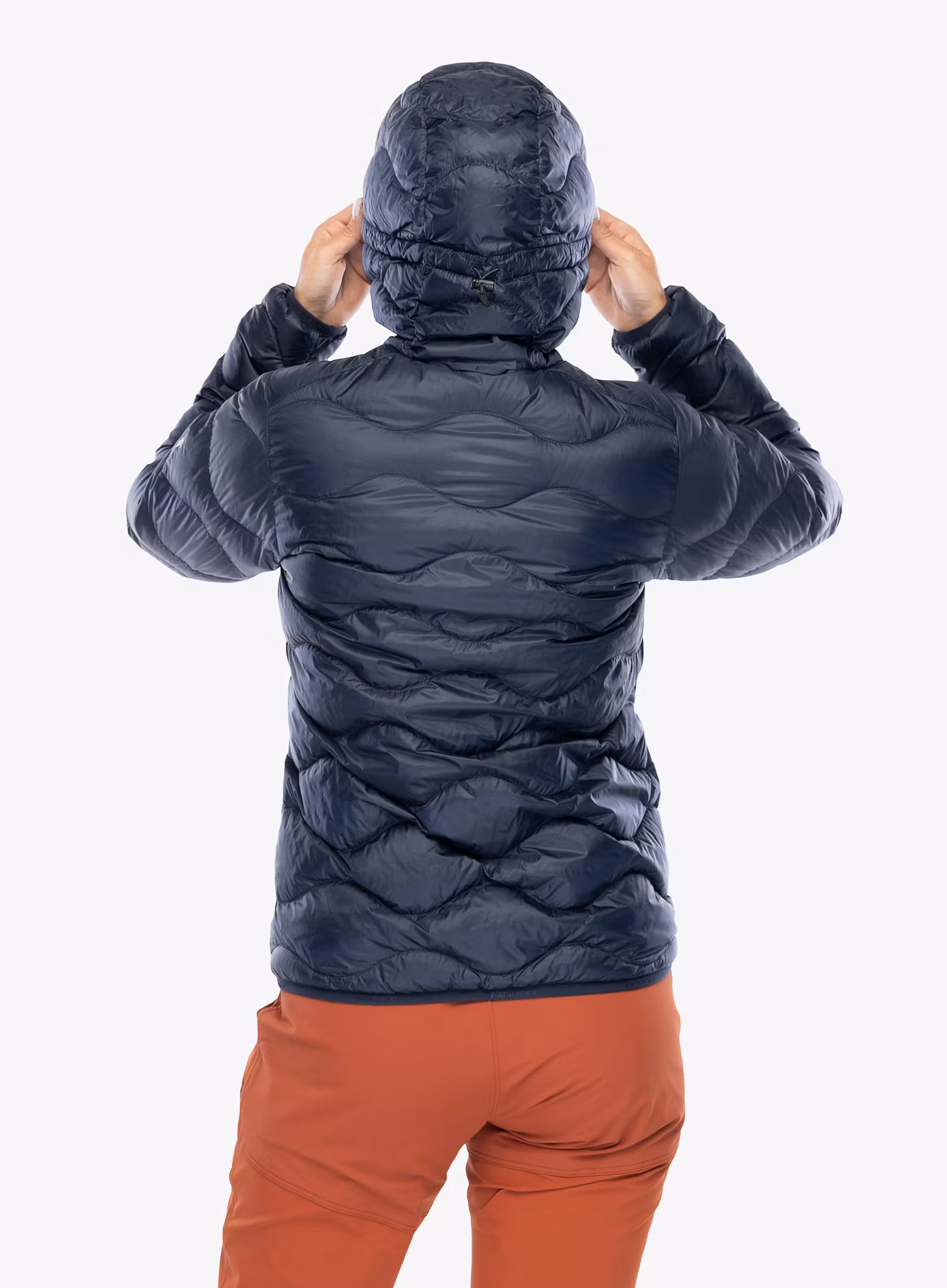 Dámská péřová bunda Peak Performance Helium Down Hood Jacket - blue shadow/shadow