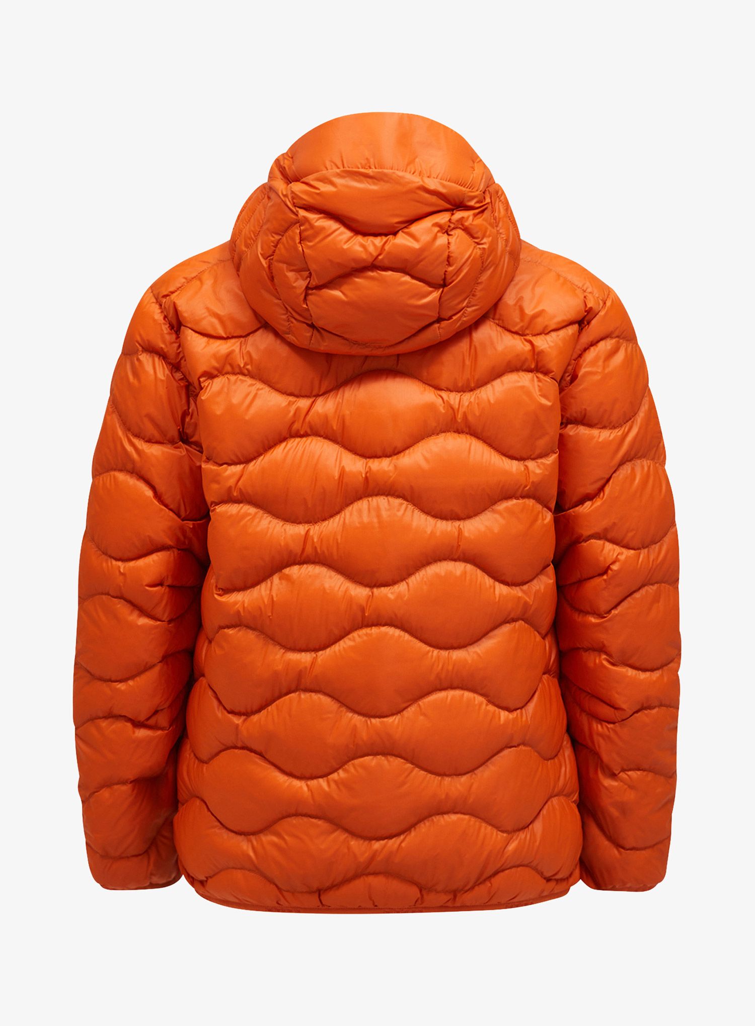 Péřová bunda pánská Peak Performance Helium Down Hood Jacket - gold flame