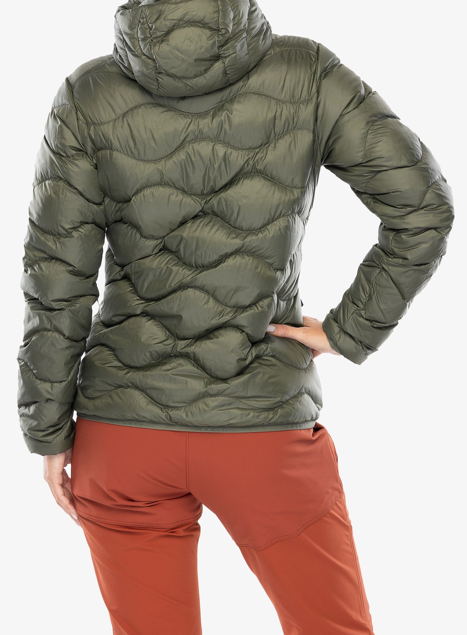 Dámská péřová bunda Peak Performance Helium Down Hood Jacket - pine needle