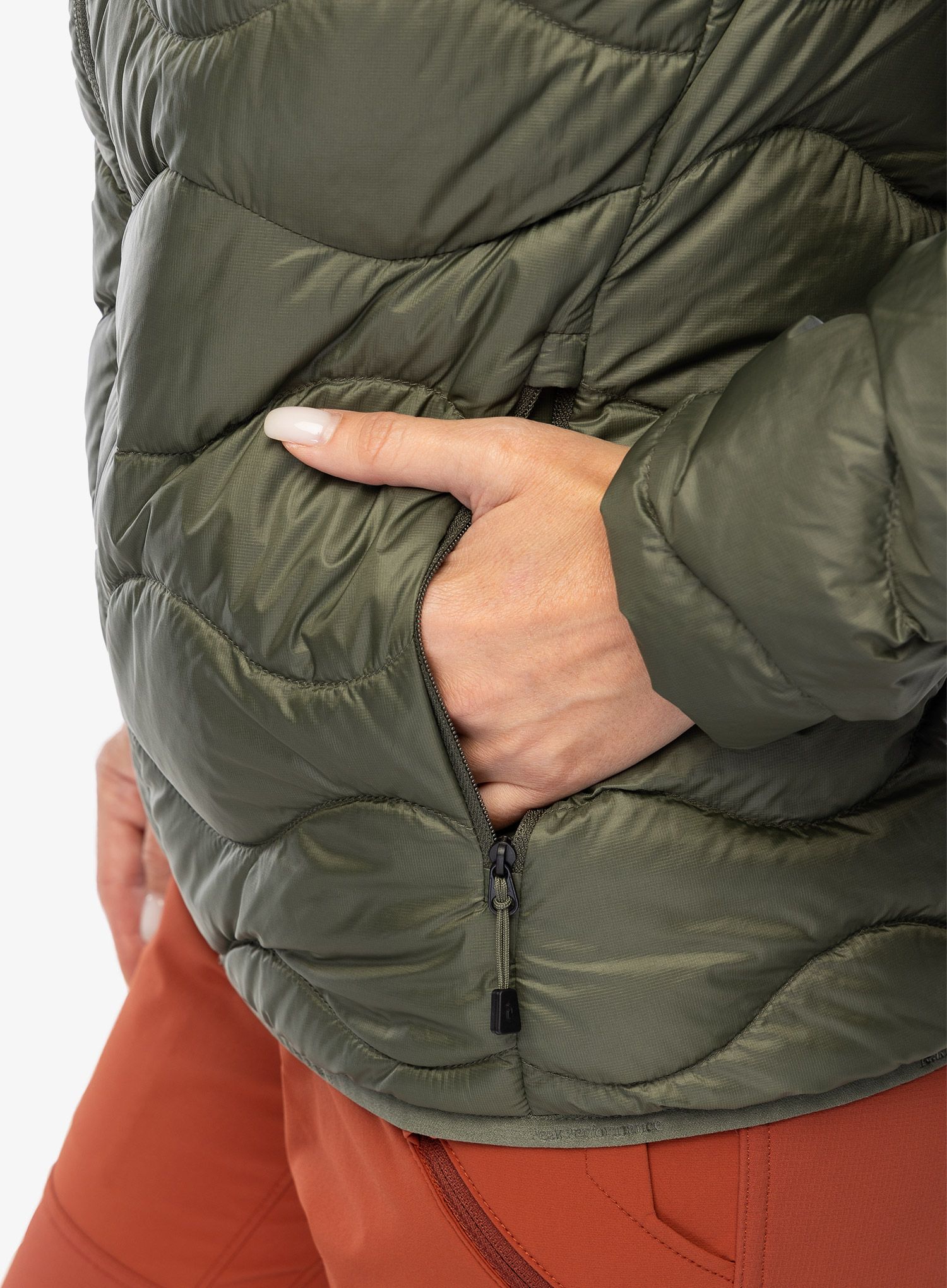 Dámská péřová bunda Peak Performance Helium Down Hood Jacket - pine needle