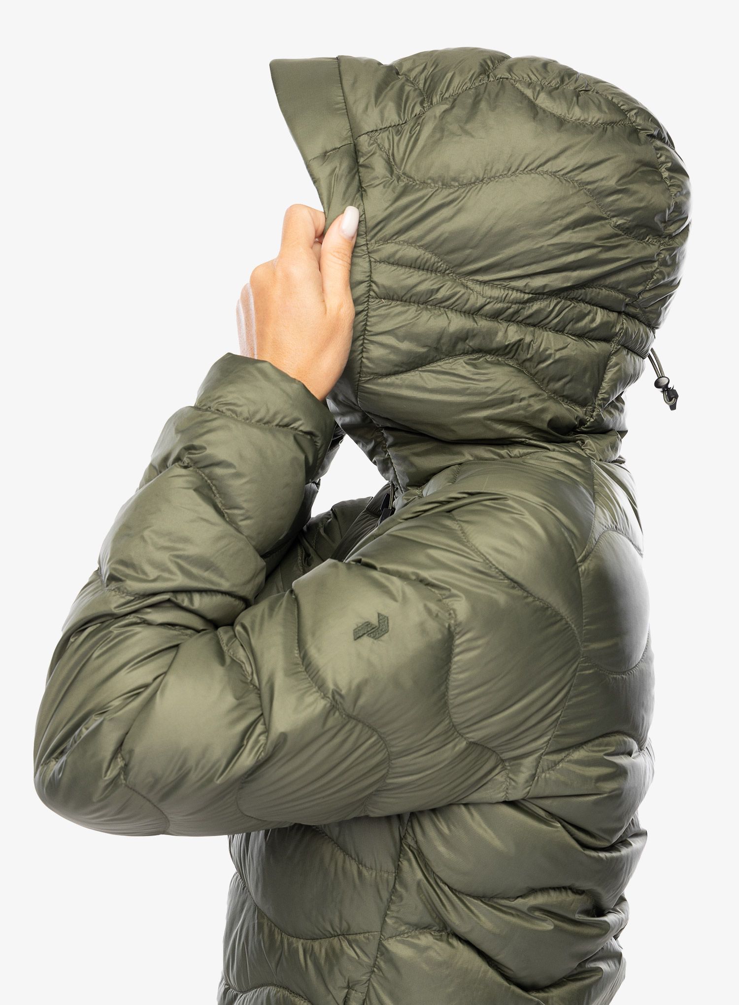Dámská péřová bunda Peak Performance Helium Down Hood Jacket - pine needle