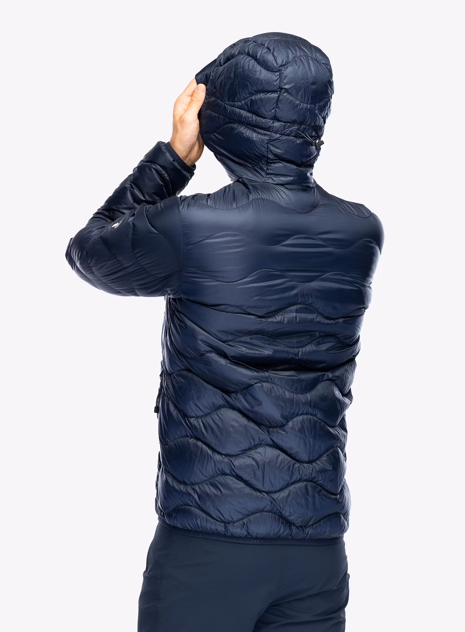 Péřová bunda Peak Performance Helium Down Hood Jacket - blue shadow