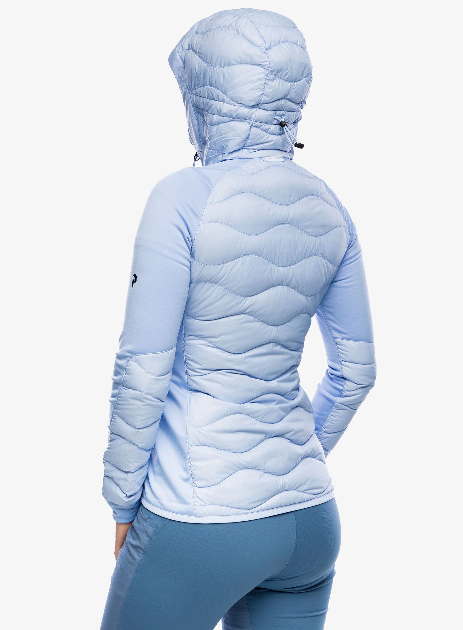 Dámská bunda Peak Performance Helium Down Hybrid Hood - amity blue