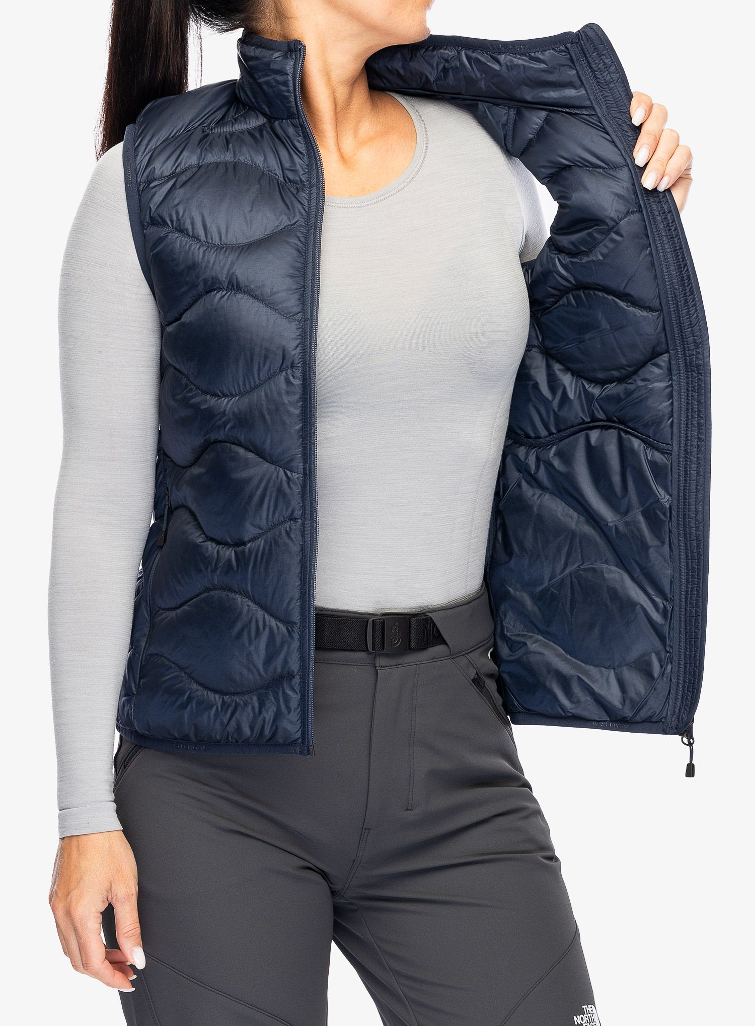 Péřová vesta dámská Peak Performance Helium Down Vest - blue shadow/shadow
