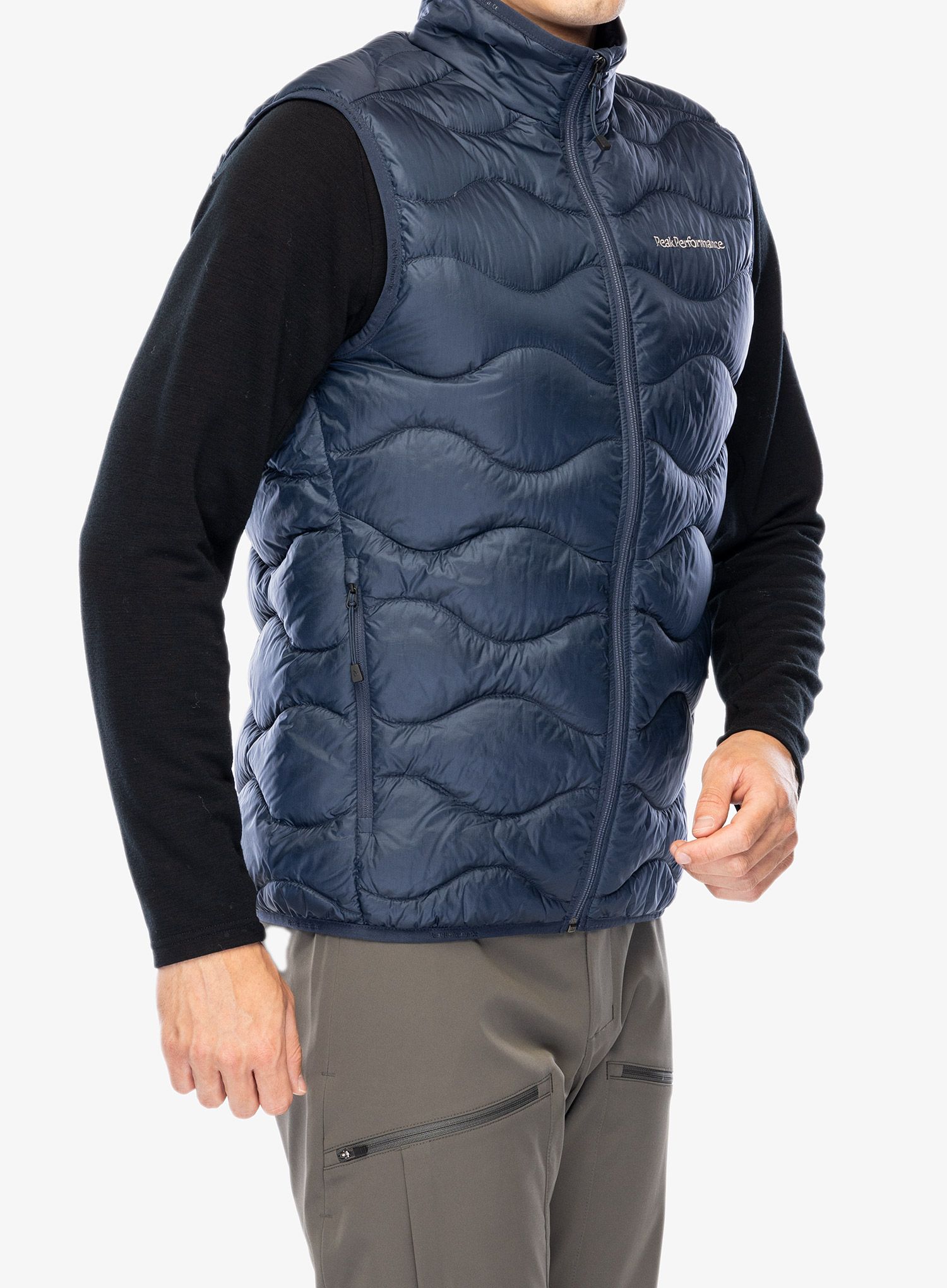 Péřová vesta Peak Performance Helium Down Vest - blue shadow/shadow