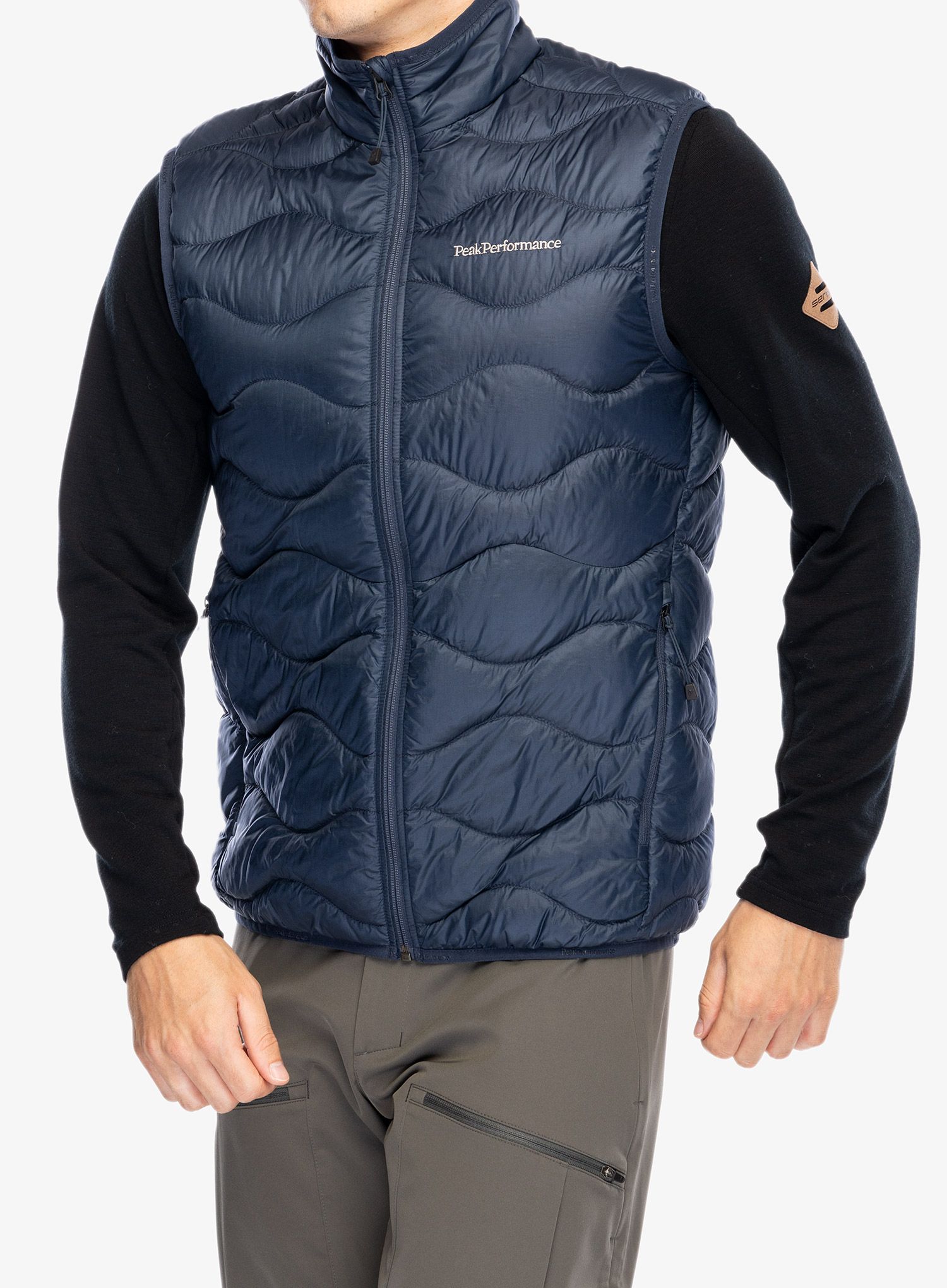 Péřová vesta Peak Performance Helium Down Vest - blue shadow/shadow