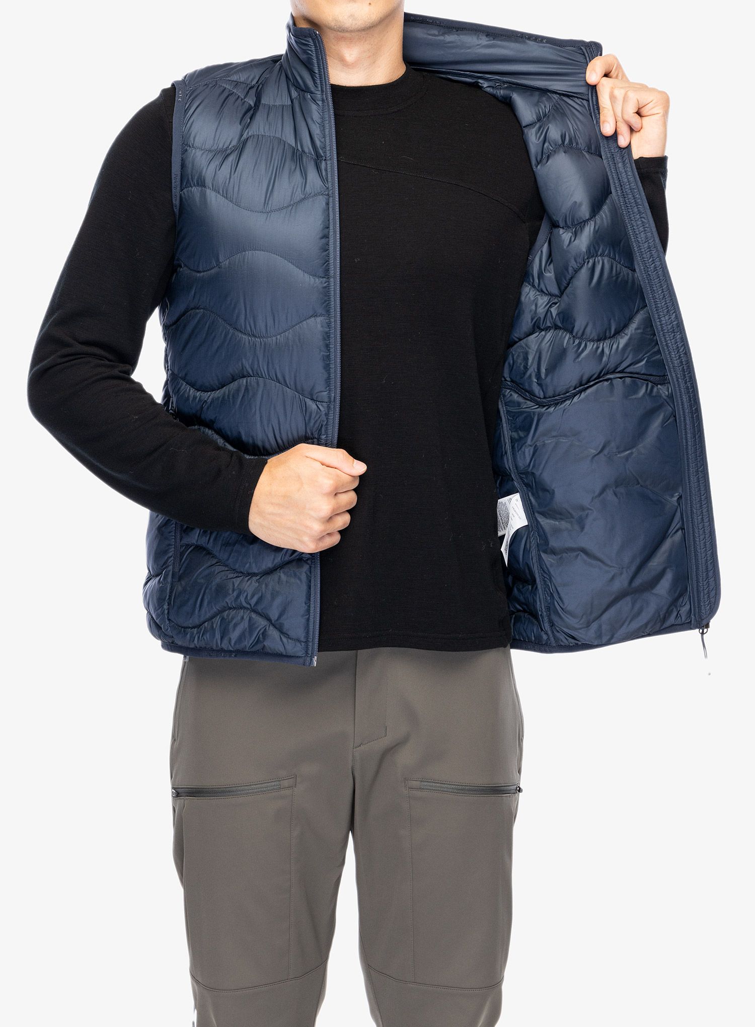 Péřová vesta Peak Performance Helium Down Vest - blue shadow/shadow