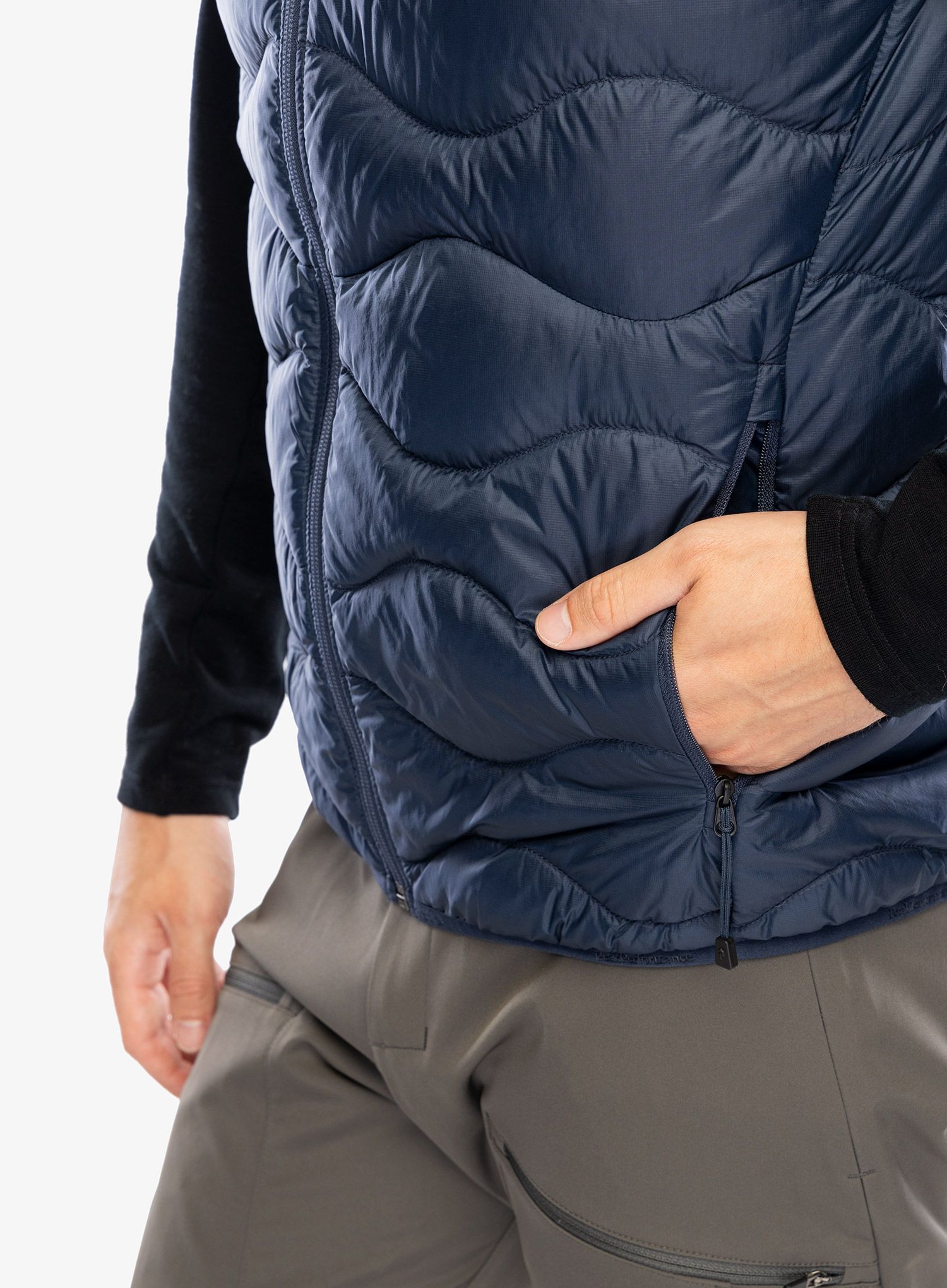 Péřová vesta Peak Performance Helium Down Vest - blue shadow/shadow
