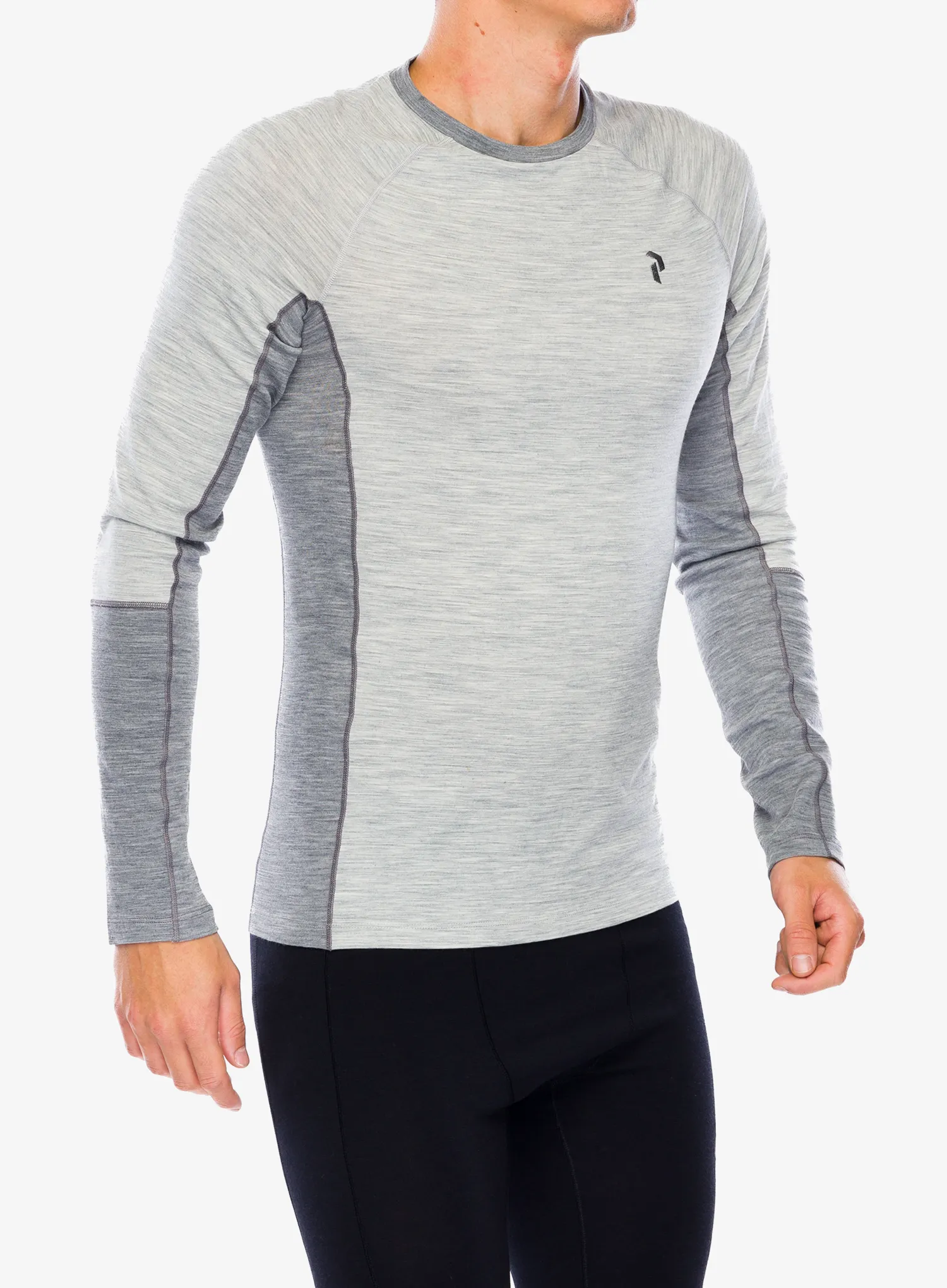 Funkční mikina Peak Performance Magic Crew - med grey melange