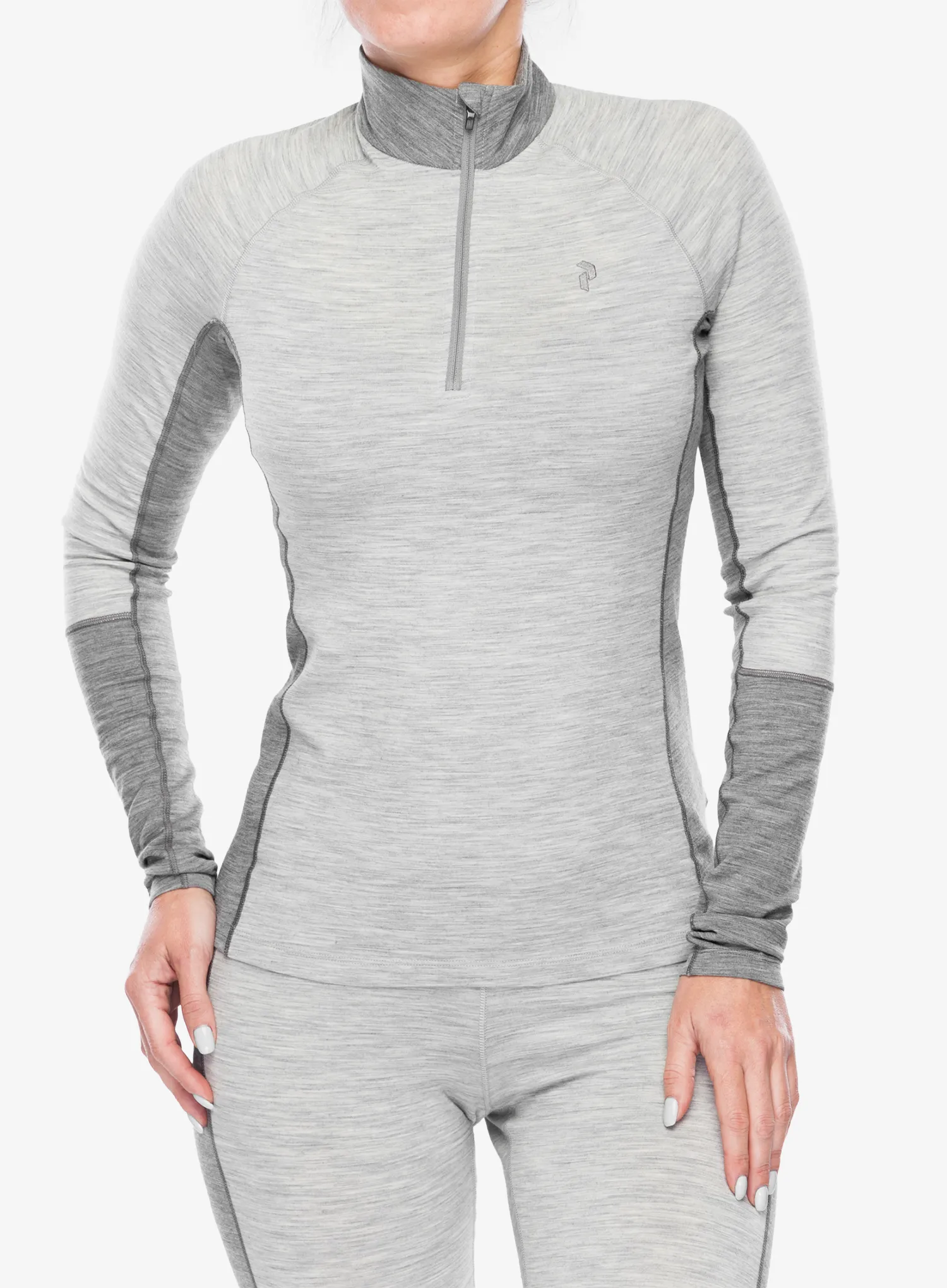 Dámská funkční mikina Peak Performance Magic Half Zip - med grey melange