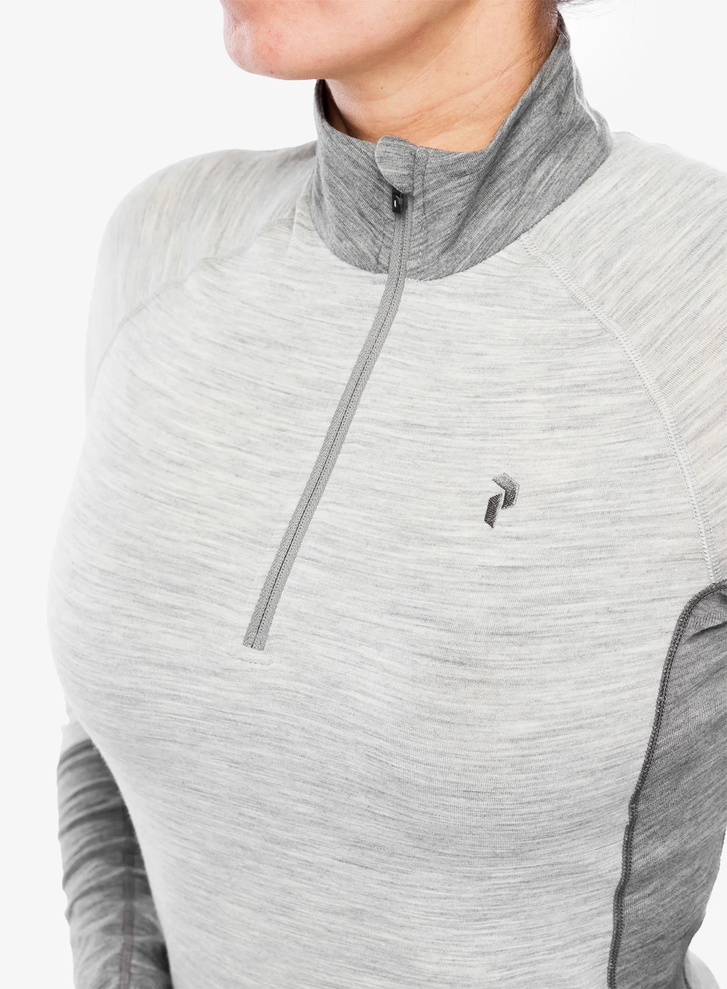 Dámská funkční mikina Peak Performance Magic Half Zip - med grey melange