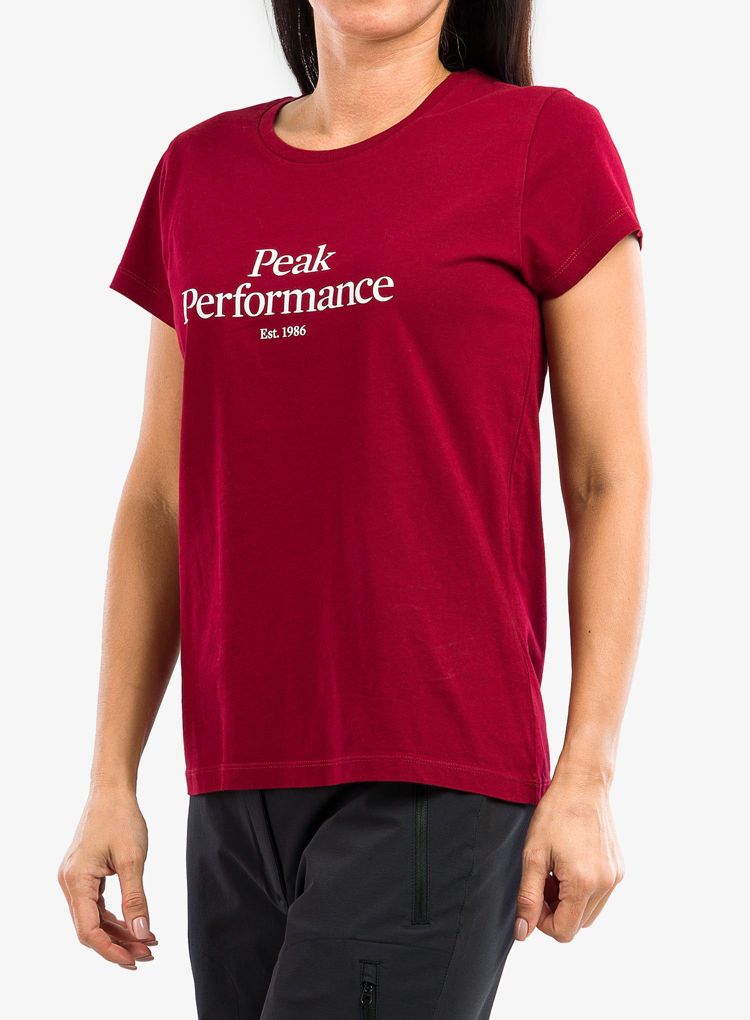 Dámské tričko s potiskem Peak Performance Original Tee - rouge red