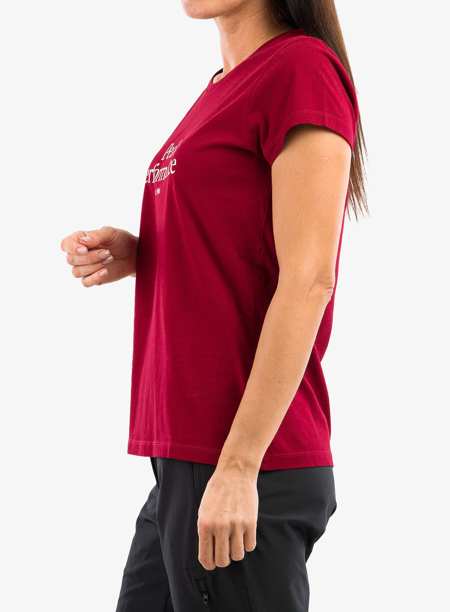 Dámské tričko s potiskem Peak Performance Original Tee - rouge red
