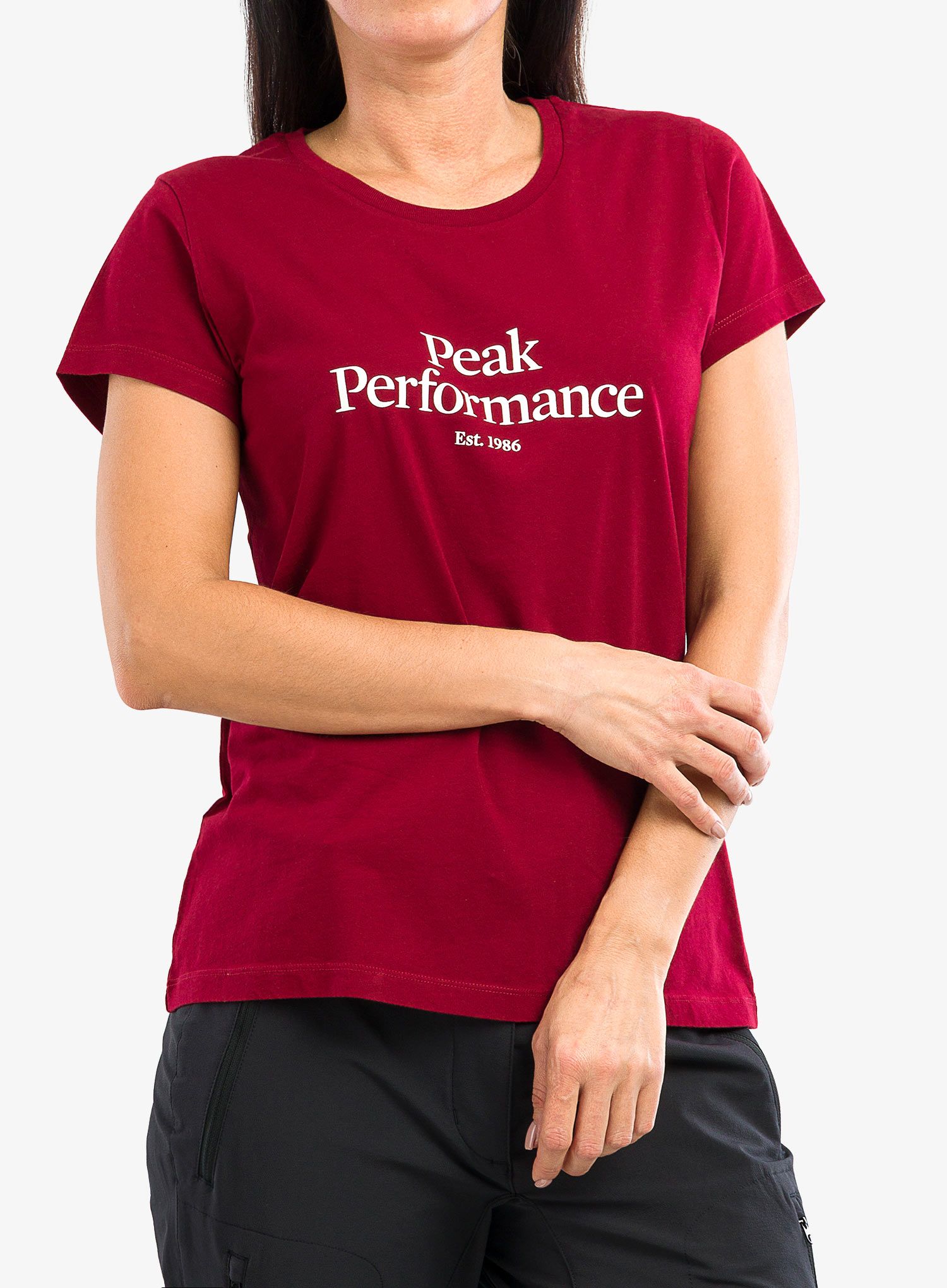 Dámské tričko s potiskem Peak Performance Original Tee - rouge red
