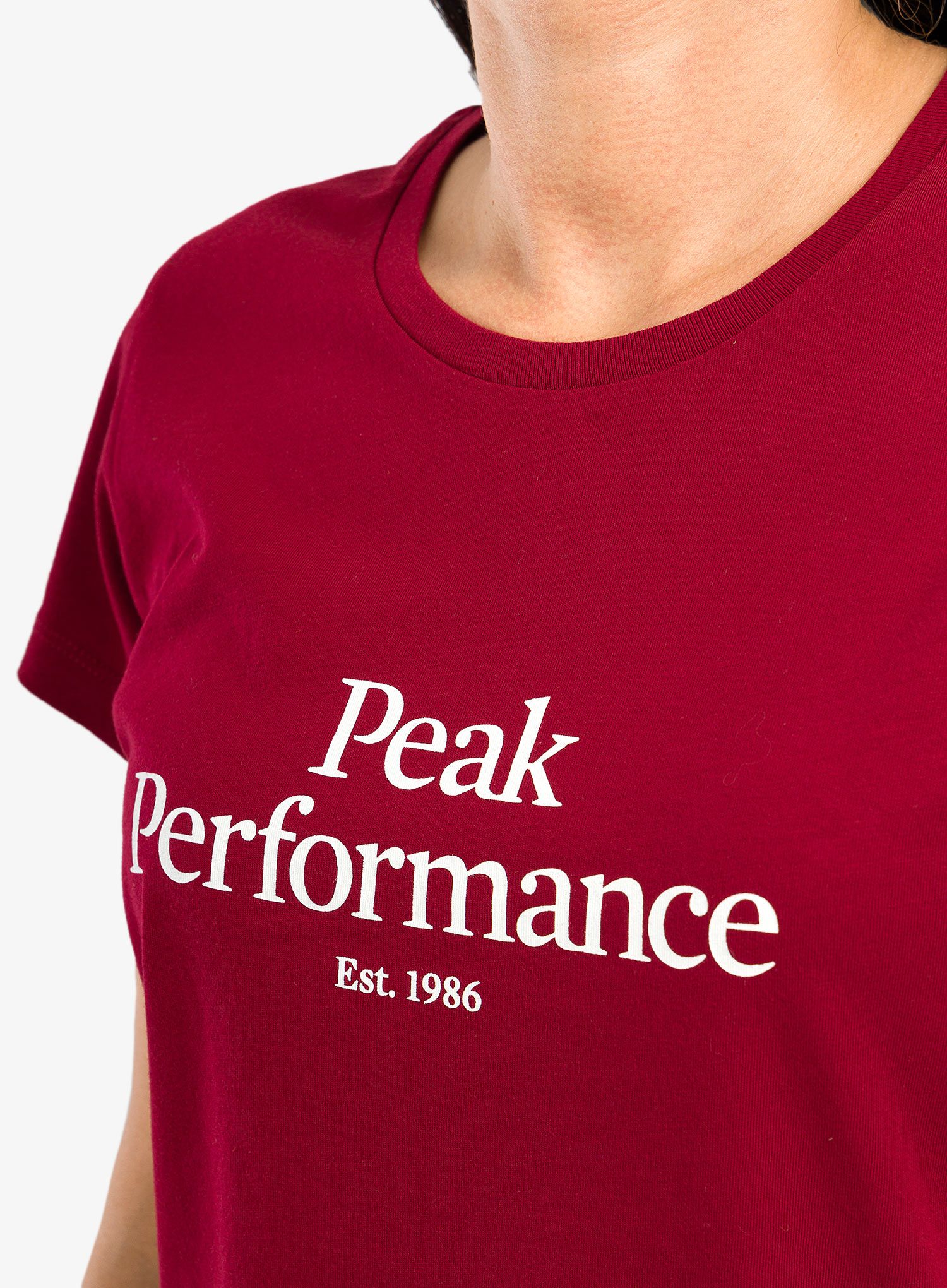 Dámské tričko s potiskem Peak Performance Original Tee - rouge red