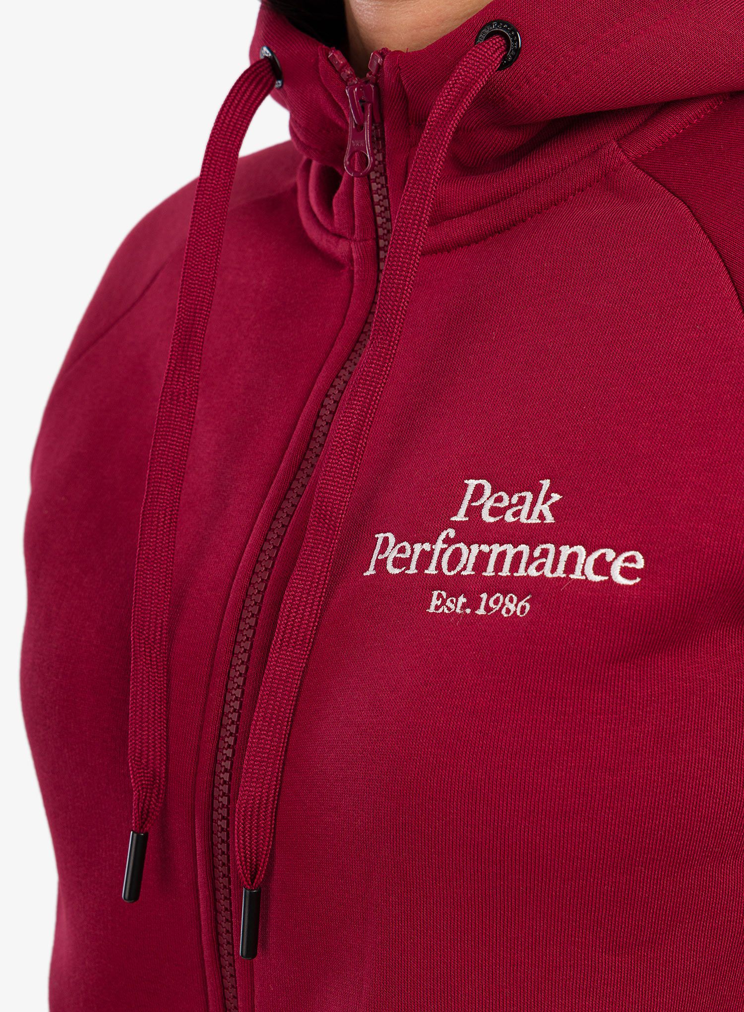 Dámská mikina Peak Performance Original Zip Hood - rogue red