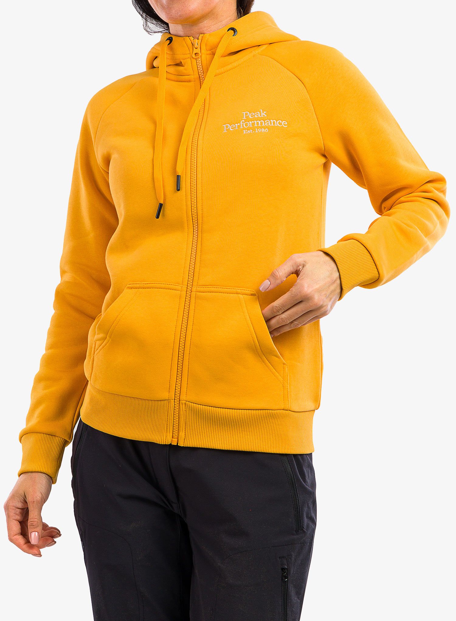 Dámská mikina s kapucí Peak Performance Original Zip Hood - tundra