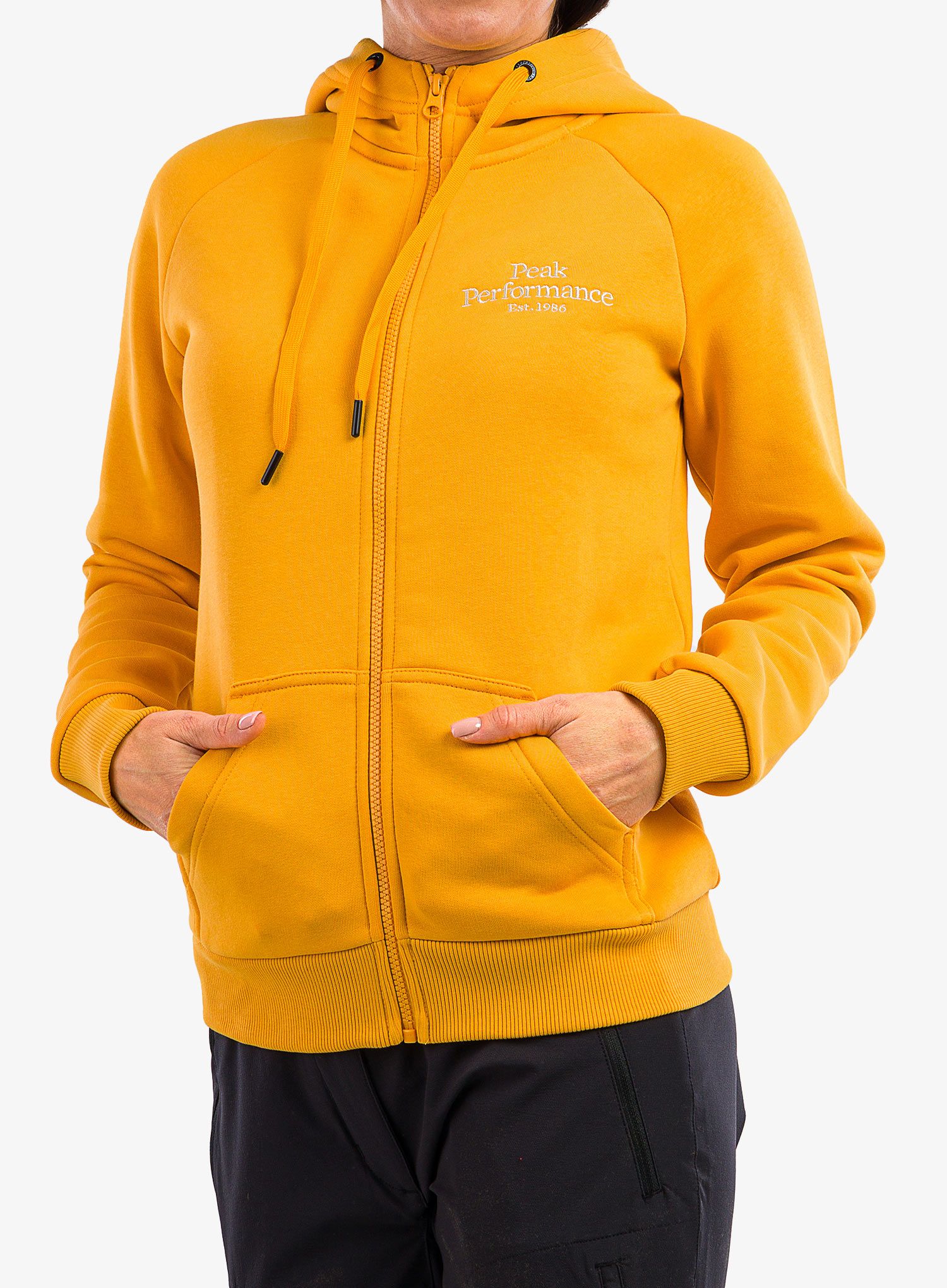 Dámská mikina s kapucí Peak Performance Original Zip Hood - tundra