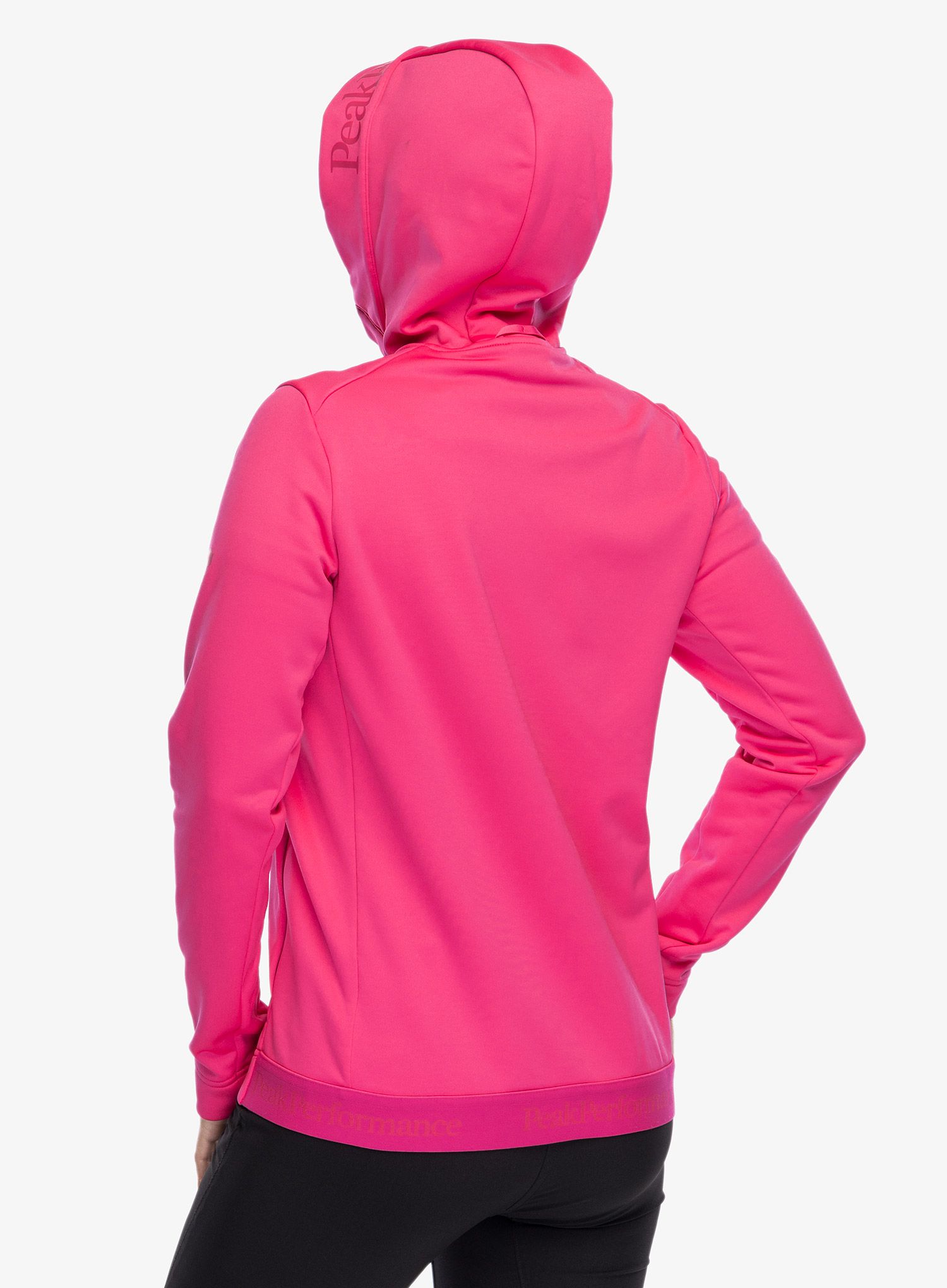 Dámská mikina s kapucí Peak Performance Rider Tech Zip Hood - beetroot purple