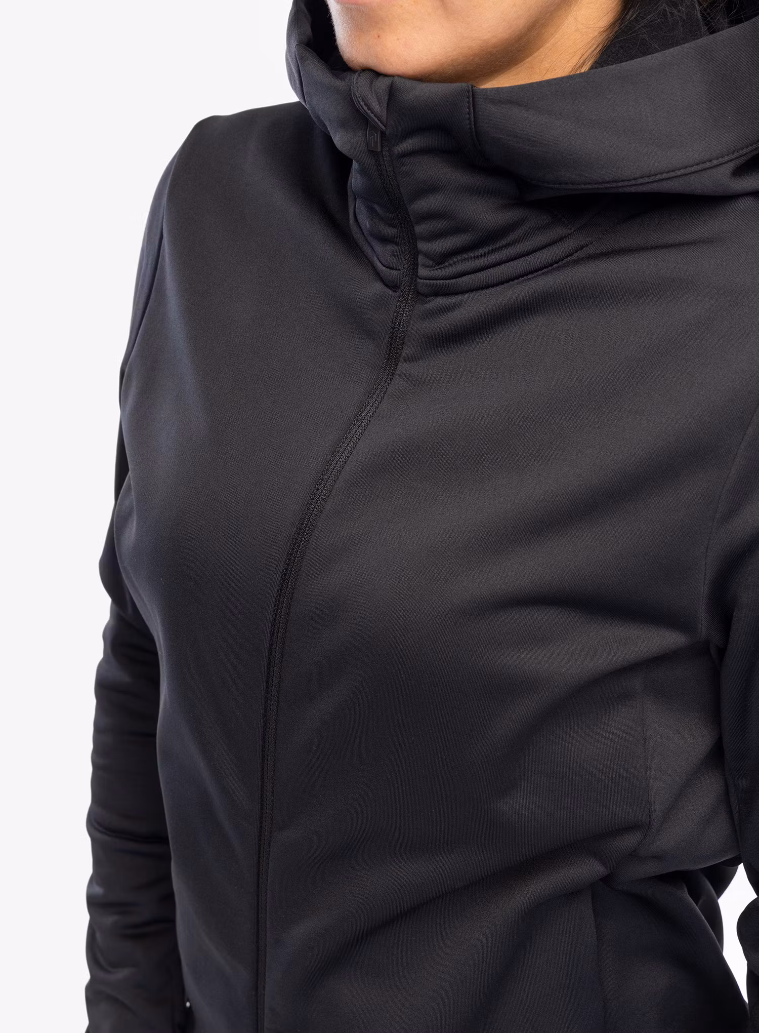 Fleece mikina dámská Peak Performance Rider Tech Zip Hood - black