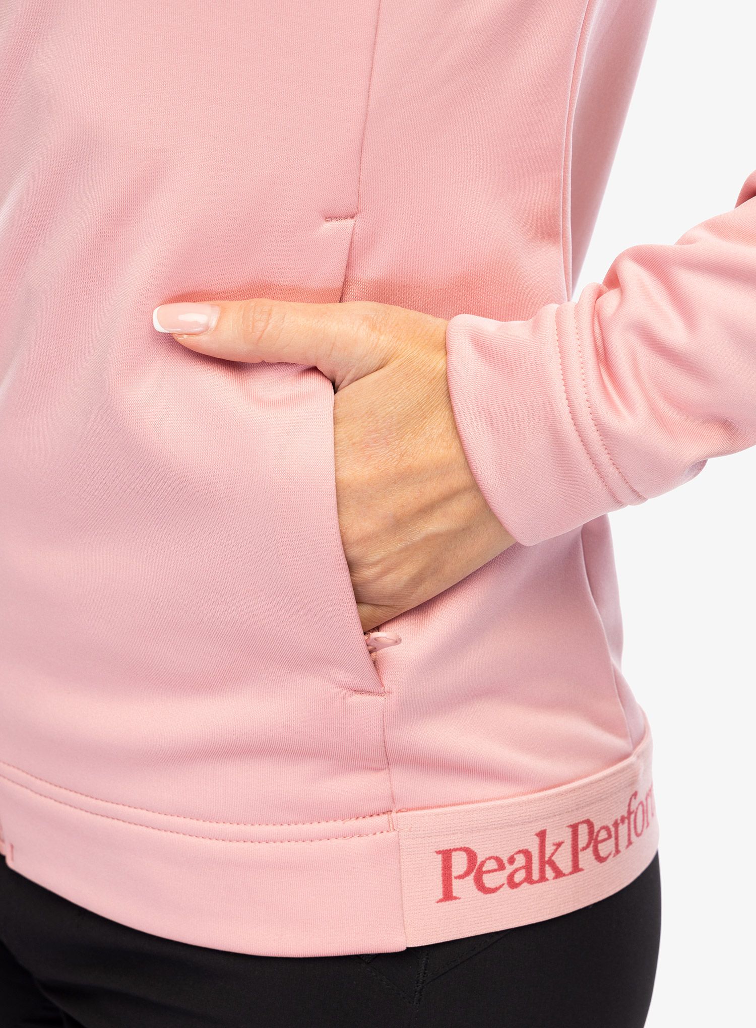 Dámská mikina Peak Performance Rider Tech Zip Hood - warm blush