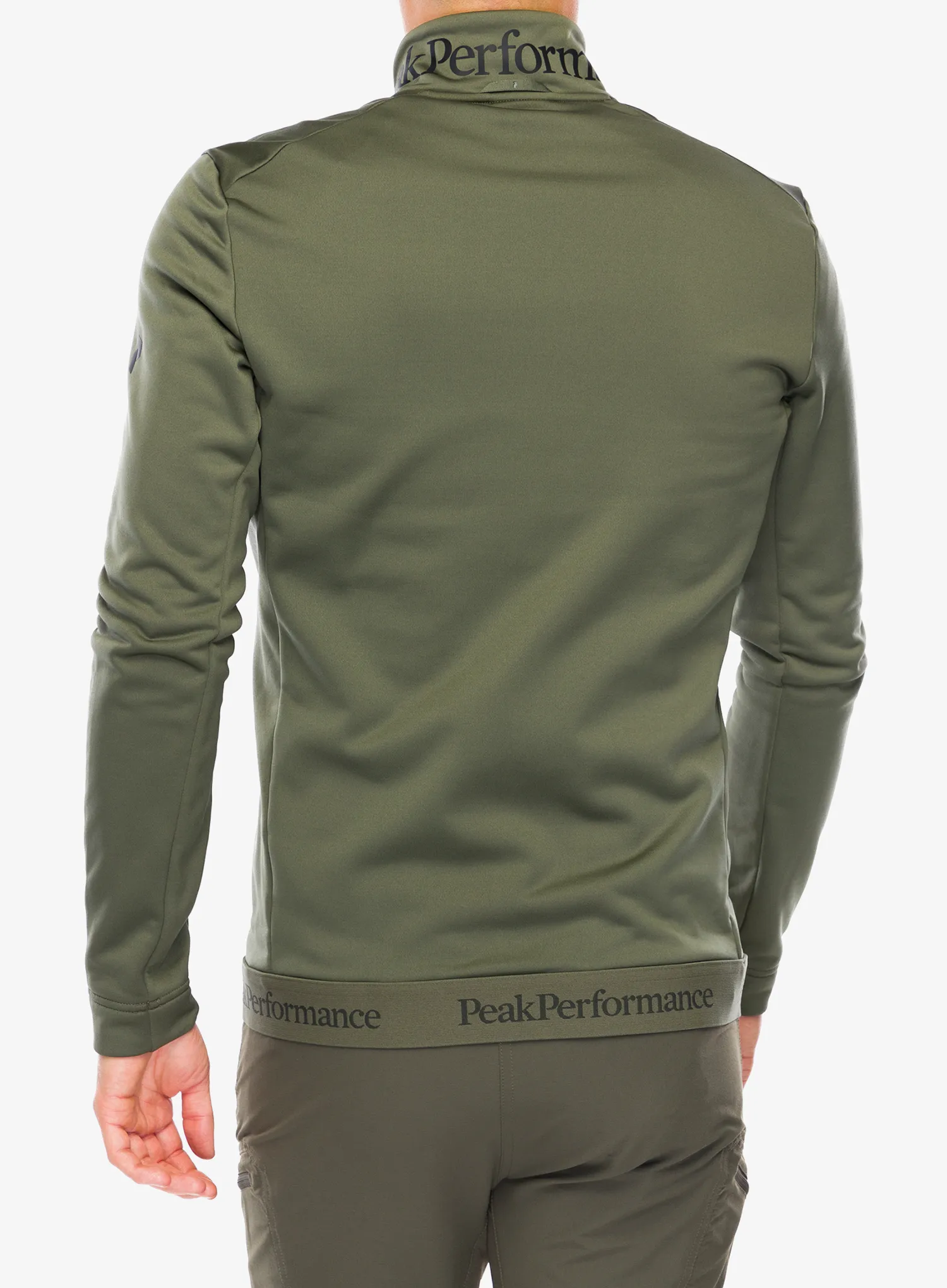 Mikina bez kapuce Peak Performance Rider Tech Zip Jacket - pine needle