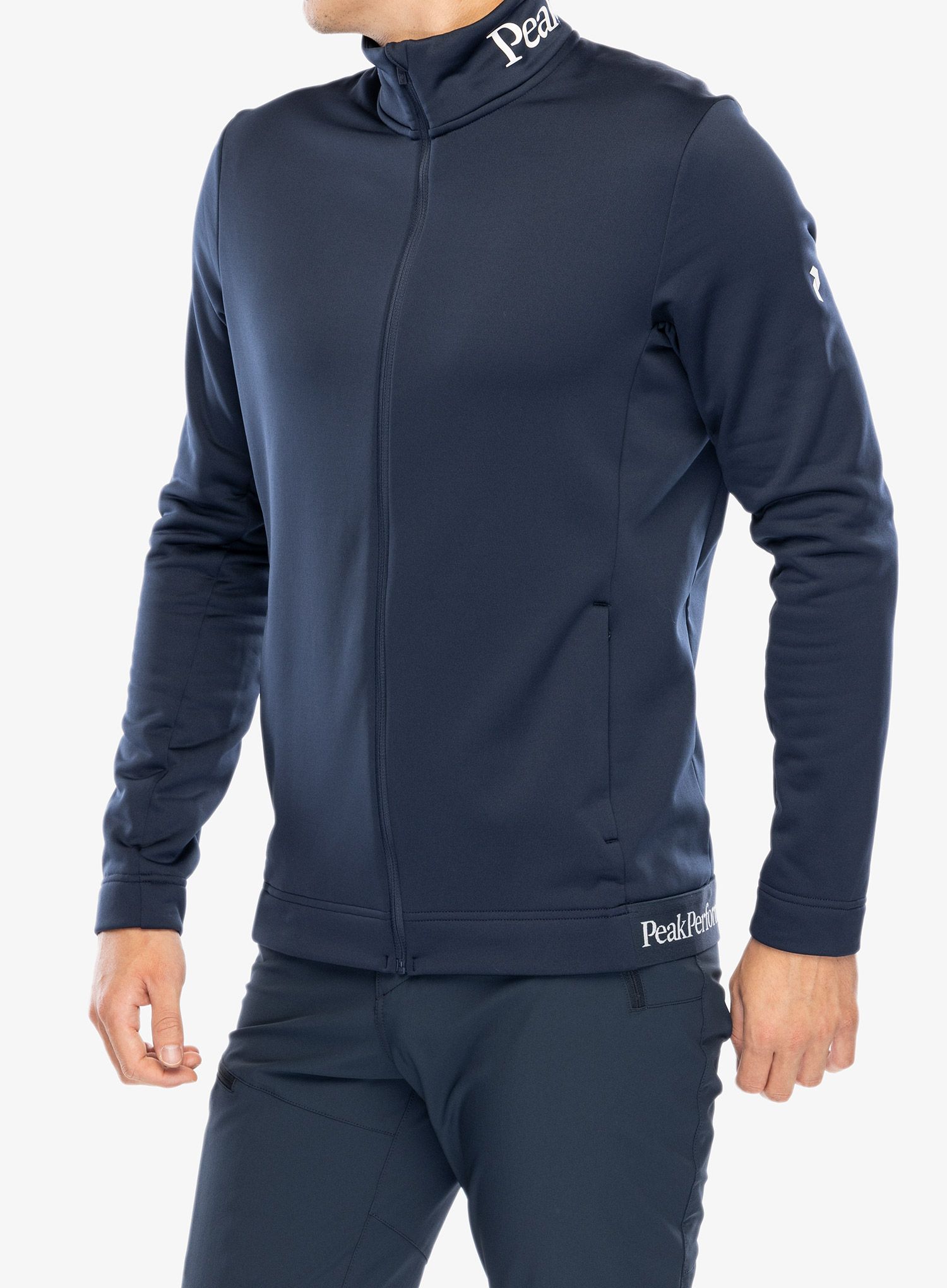 Mikina se zipem Peak Performance Rider Tech Zip Jacket - blue shadow