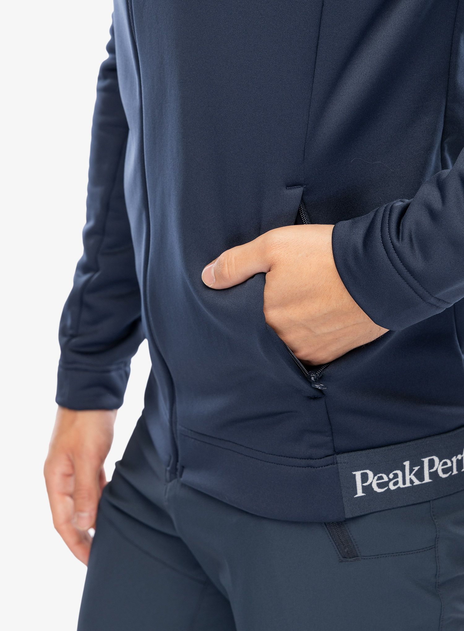 Mikina se zipem Peak Performance Rider Tech Zip Jacket - blue shadow