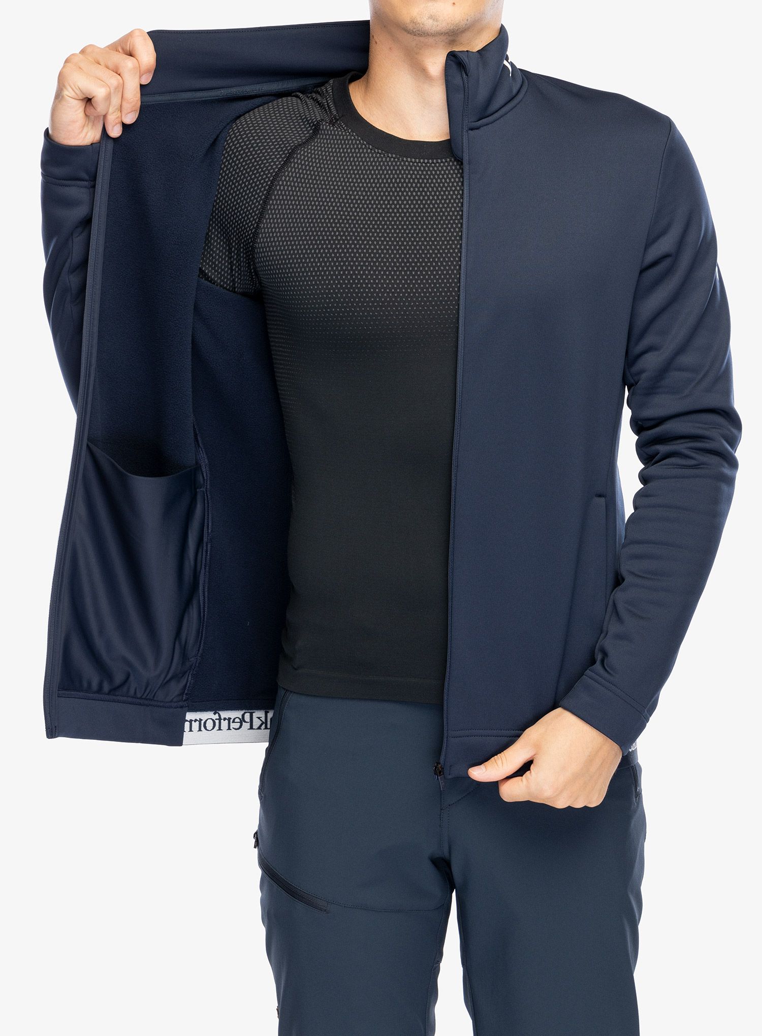 Mikina se zipem Peak Performance Rider Tech Zip Jacket - blue shadow