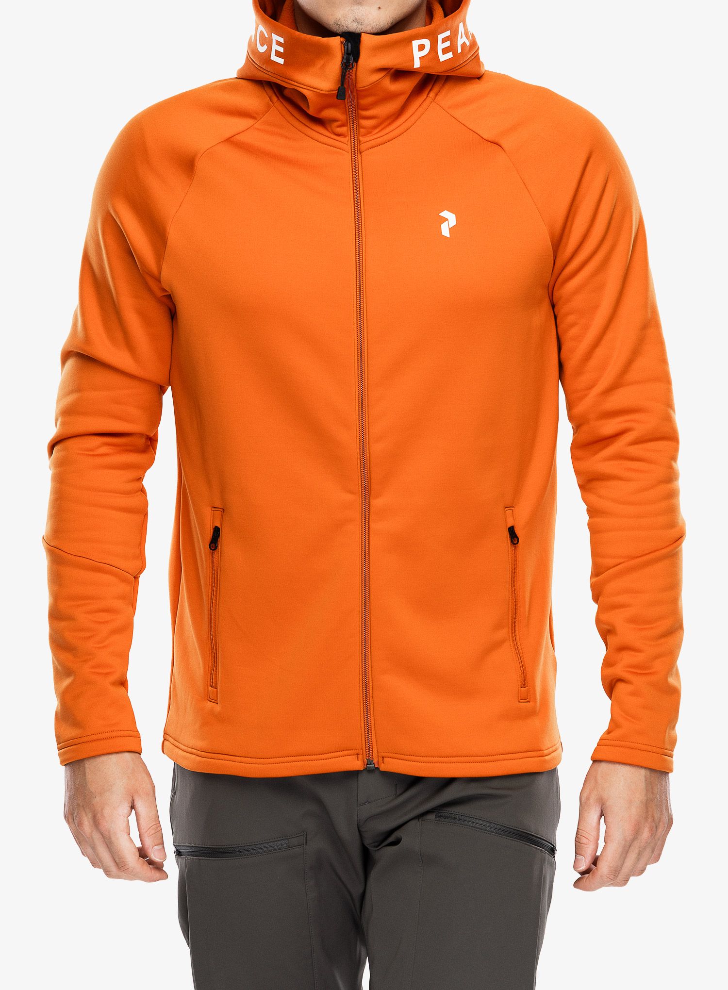 Mikina se zipem Peak Performance Rider Zip Hood - gold flame/gold flame