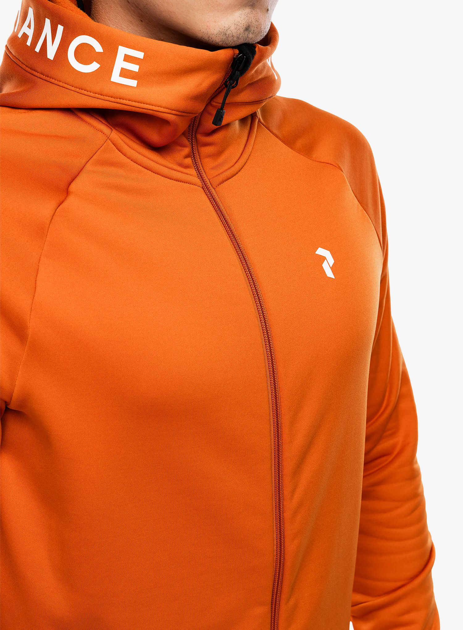 Mikina se zipem Peak Performance Rider Zip Hood - gold flame/gold flame