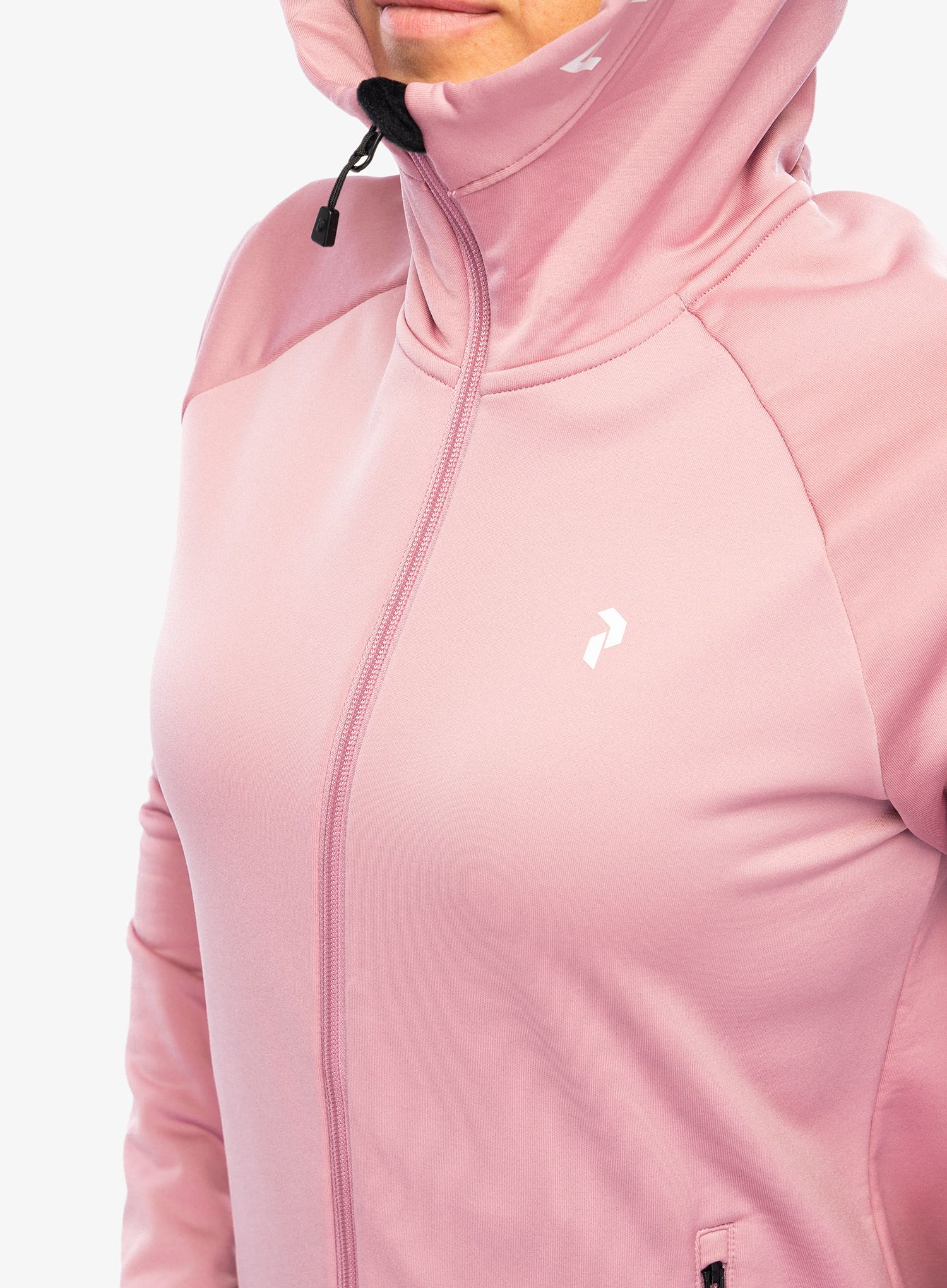 Dámská mikina s kapucí Peak Performance Rider Zip Hood - bitter root