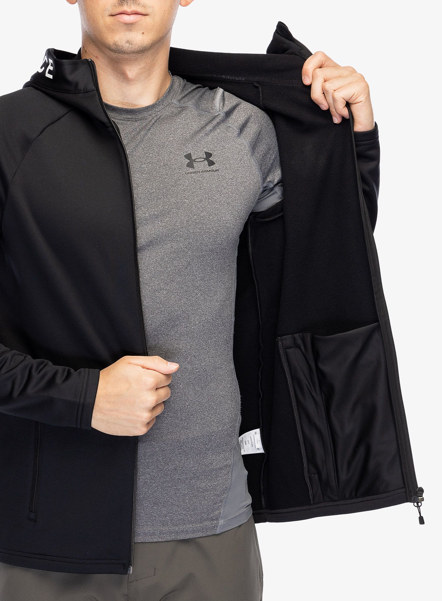 Fleece mikina Peak Performance Rider Zip Hood - black