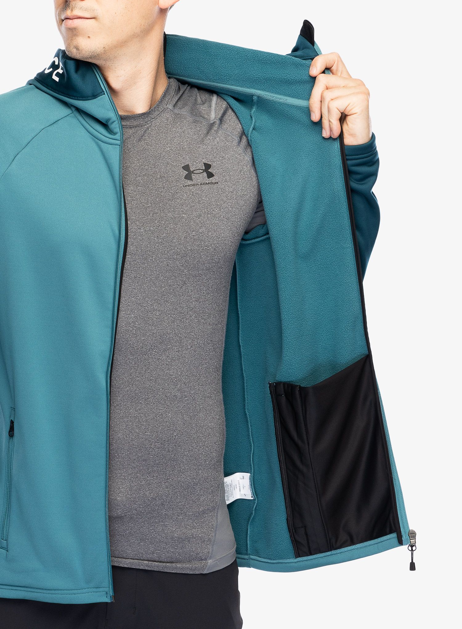 Mikina s kapucí Peak Performance Rider Zip Hood - hydro fresh/infinity teel
