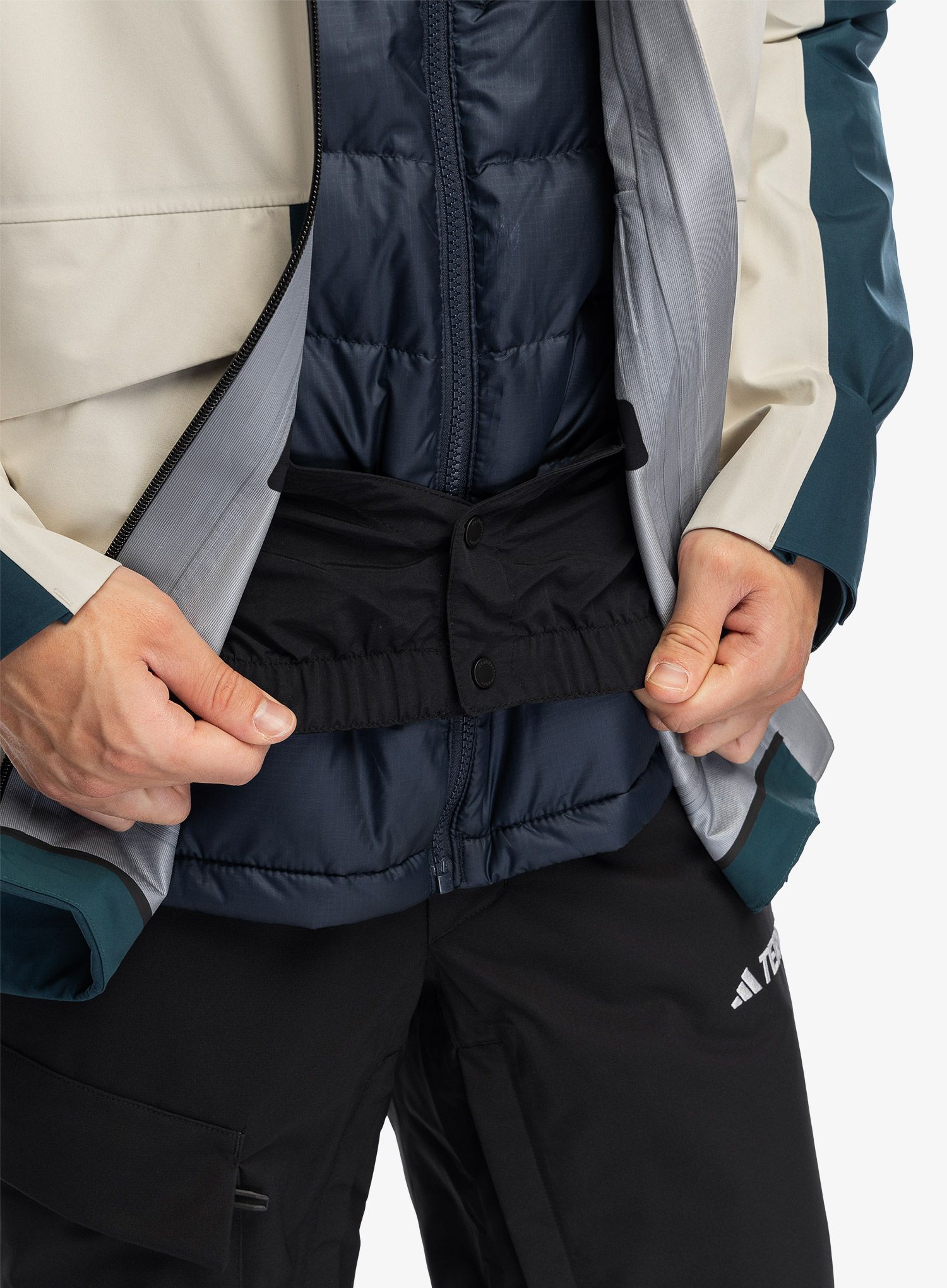Lyžařská bunda Peak Performance Vertical GORE-TEX 3L Jacket - infinity teel/sand fog