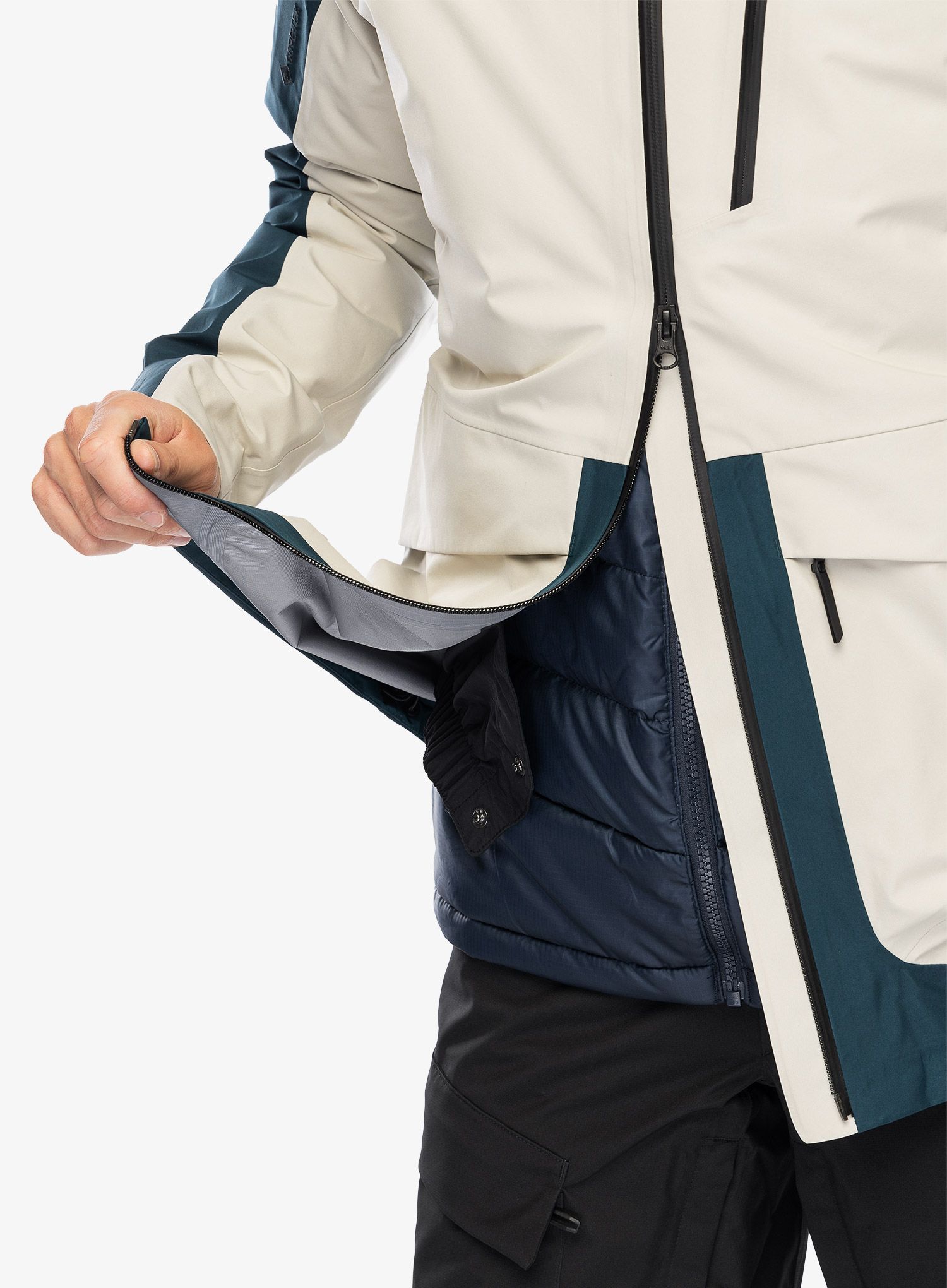 Lyžařská bunda Peak Performance Vertical GORE-TEX 3L Jacket - infinity teel/sand fog