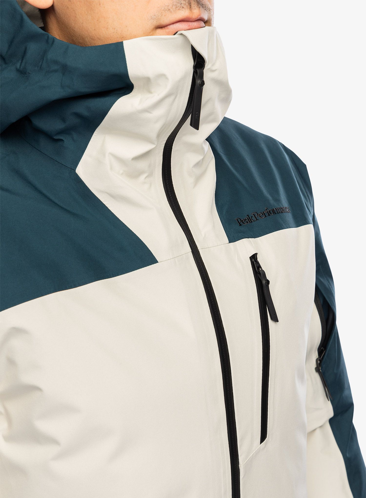Lyžařská bunda Peak Performance Vertical GORE-TEX 3L Jacket - infinity teel/sand fog
