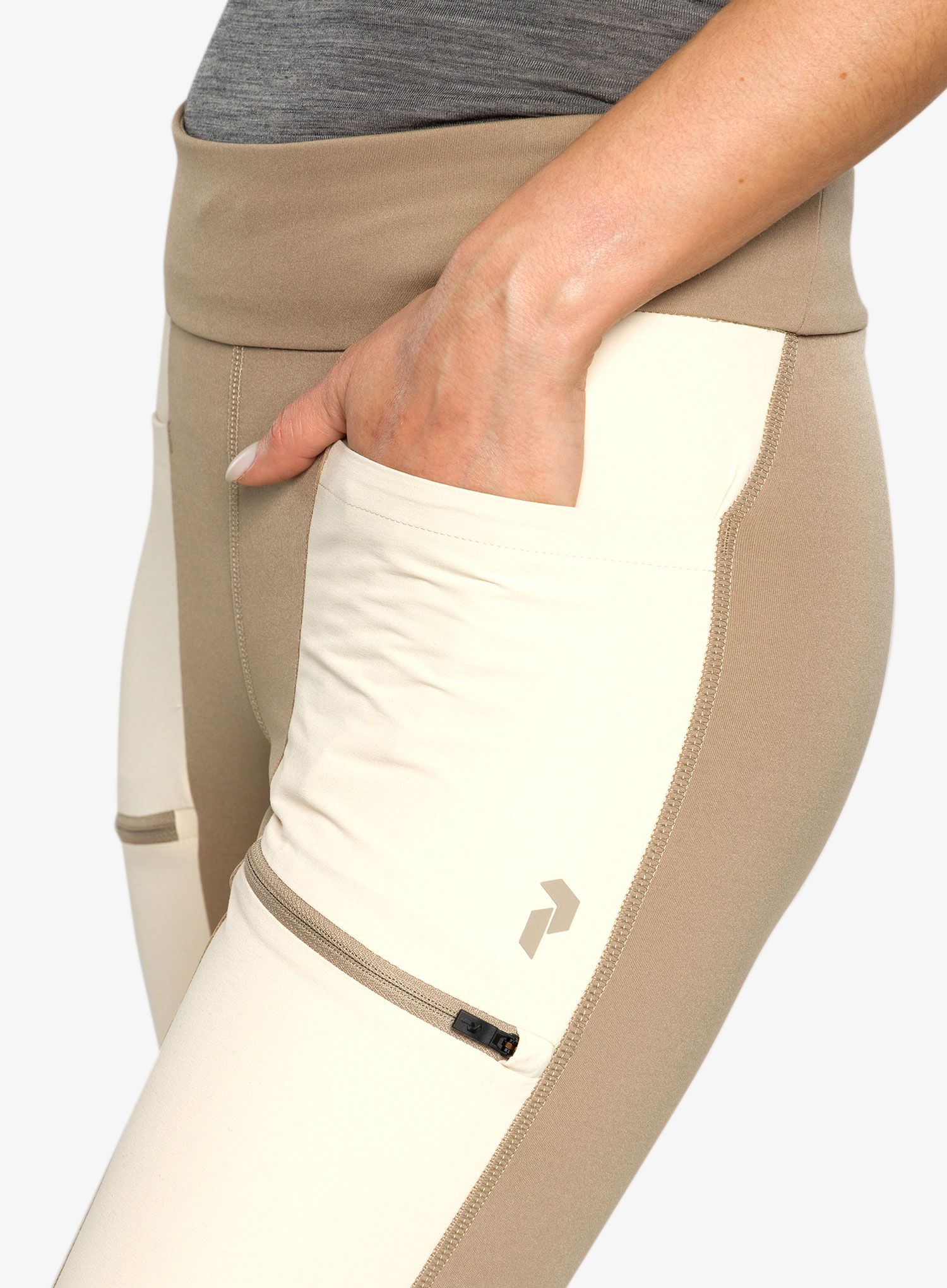 Dámské legíny Peak Performance Vislight Track Tights - avid beige