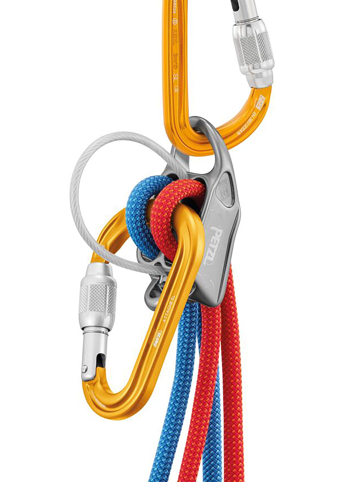 Karabina Petzl Attache Screw-Lock - yellow